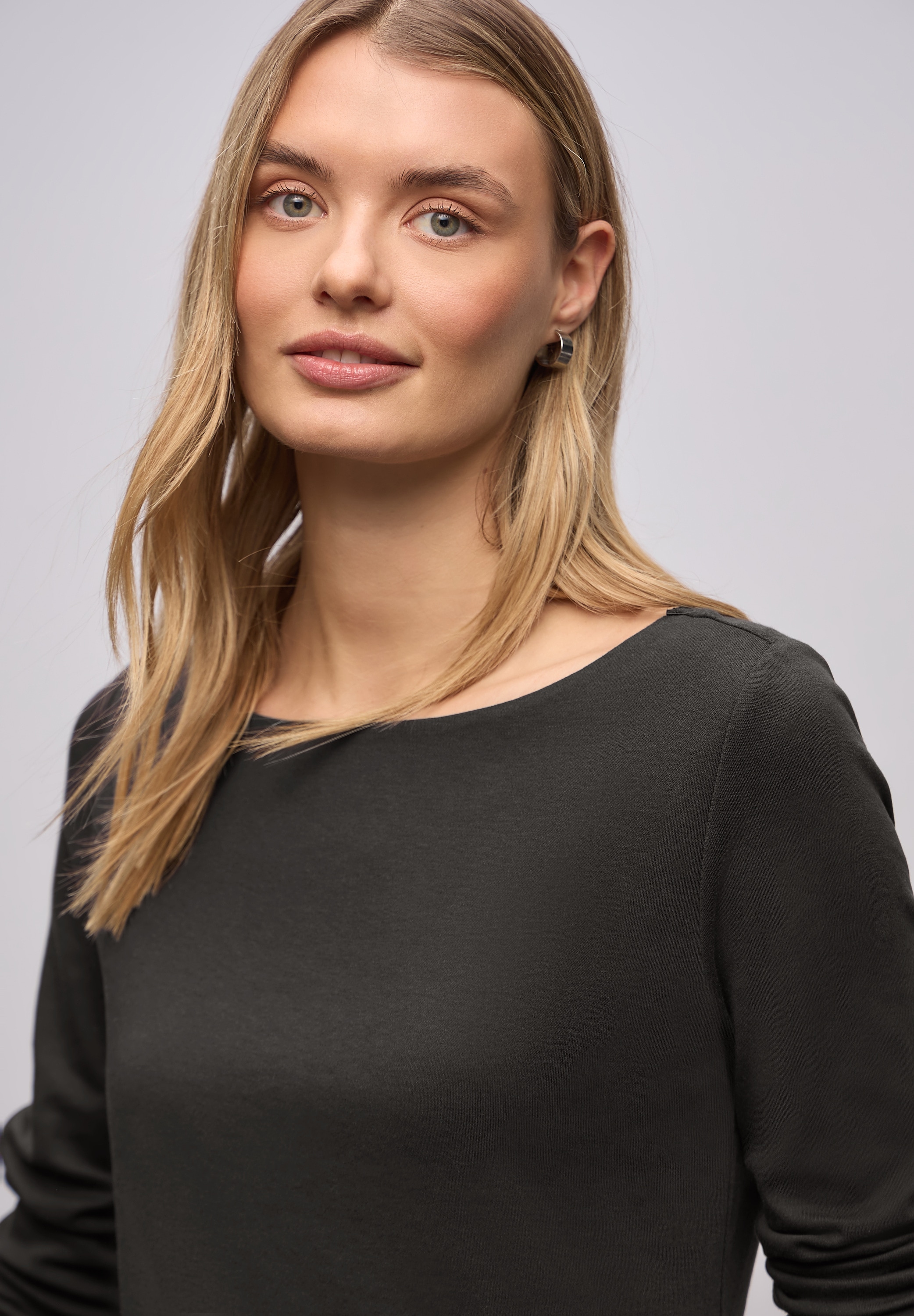 STREET ONE Langarmshirt »Style Lanea« mit U-Boot Ausschnitt