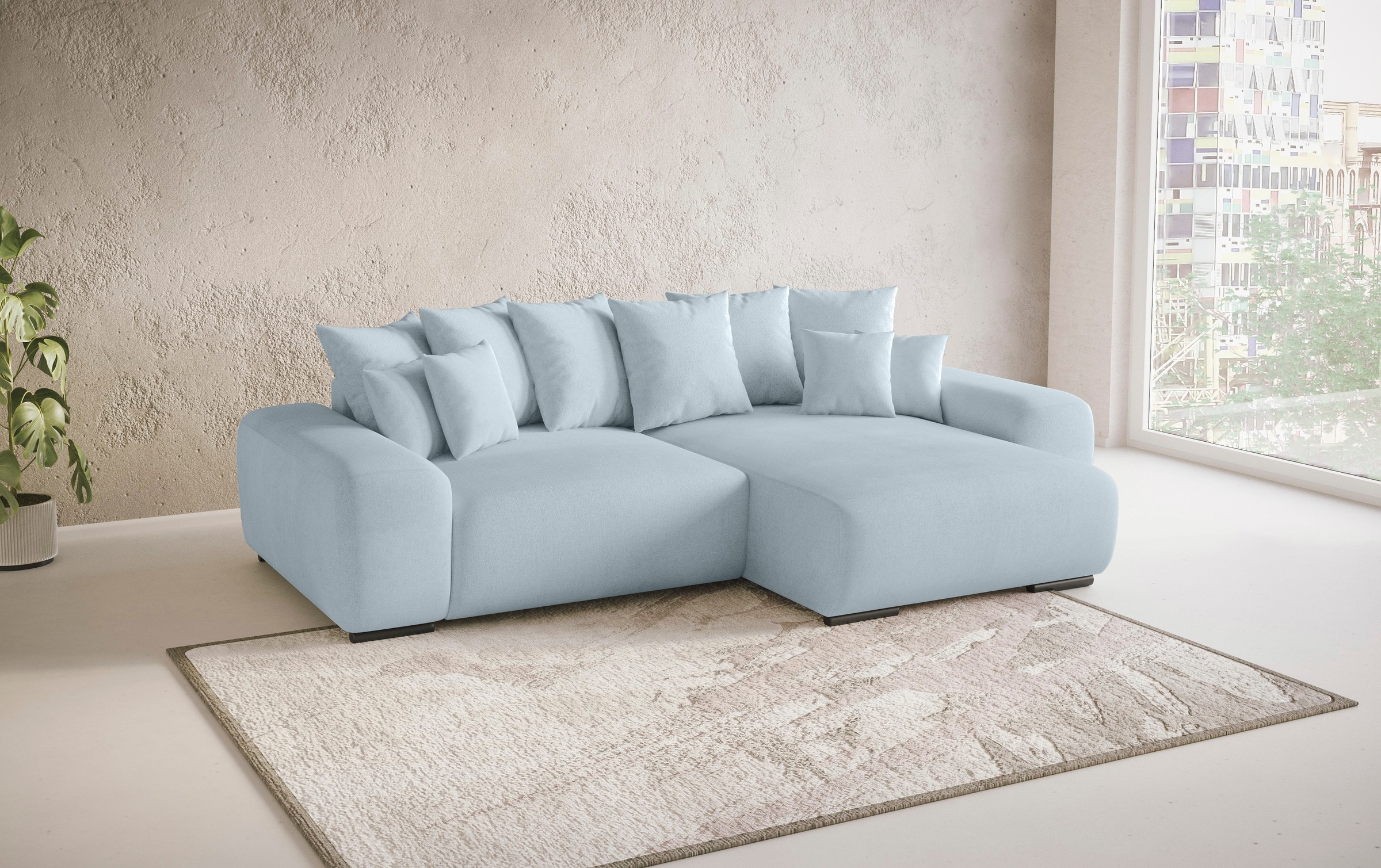 Mr. Couch Polsterecke »Sundance, L-Form«, Dauerschläfer mit Bett, Bettkasten, bis 140 kg belastbar
