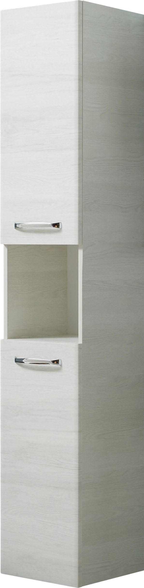 Saphir Hochschrank »Quickset Badschrank 30 cm breit, 2 Türen, 1 Nische, 3 Einlegeböden«, Badezimmer-Hochschrank inkl. Türdämpfer, Griffe in Chrom glänzend