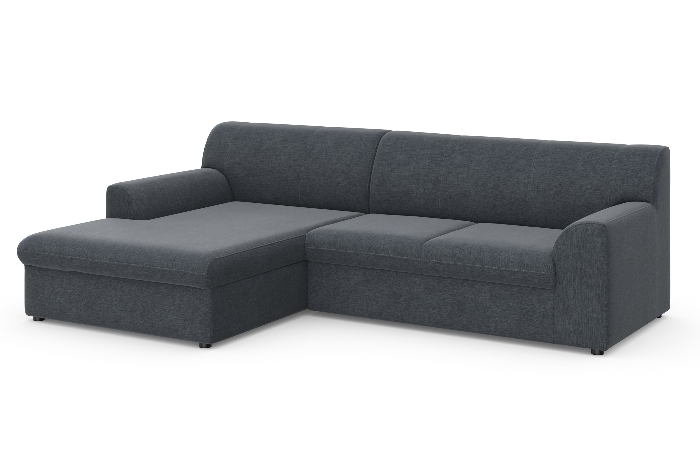 DOMO collection Ecksofa »Topper, elegant und zeitlos, kompaktes Stellmaß 245/155cm, L-Form«, mit Recamiere, wahlweise mit Schlaffunktion