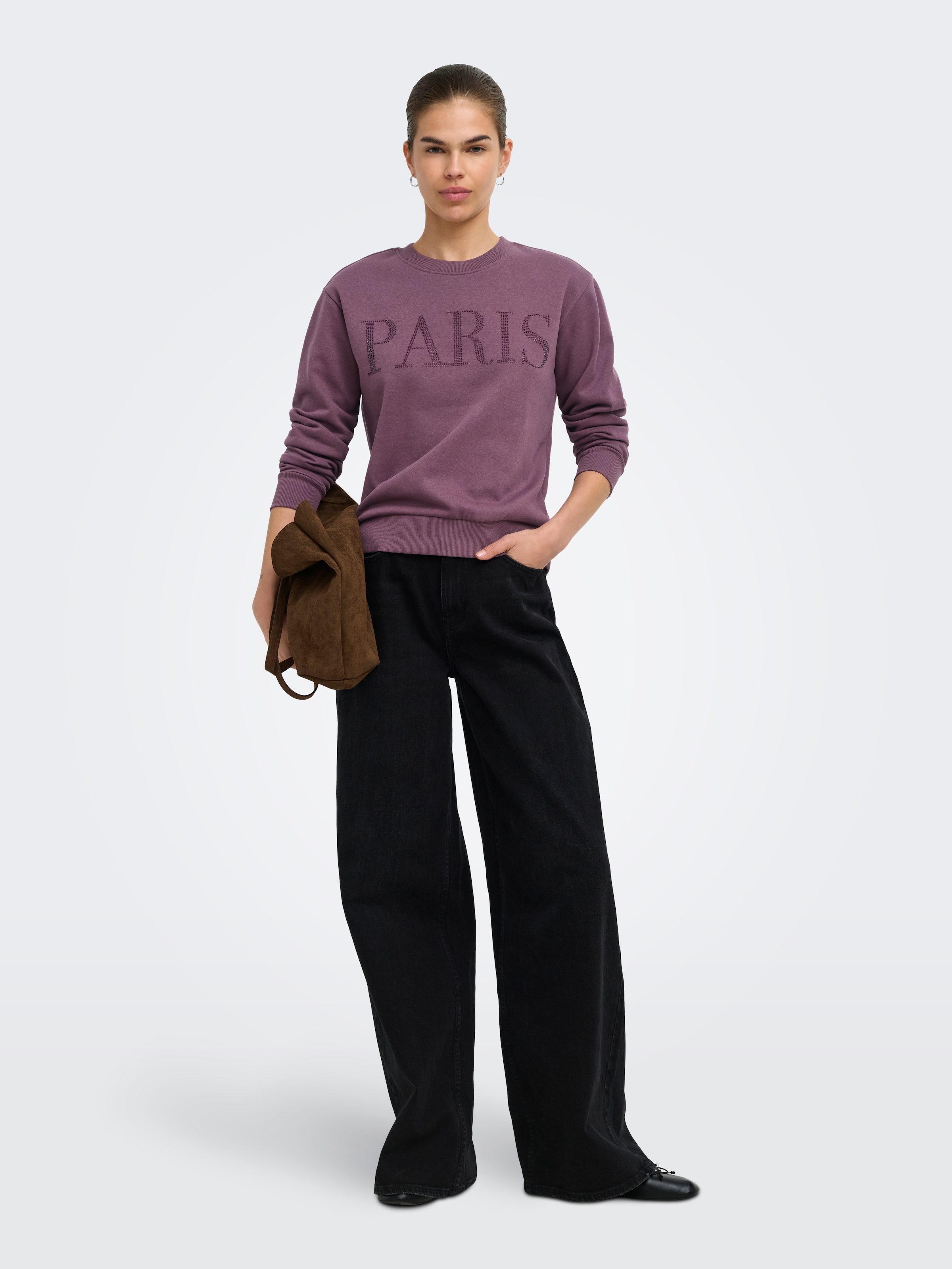 JDY Sweatshirt »JDYPARIS L/S EMB SWEAT JRS NOOS«, Baumwollmischung, regular fit
