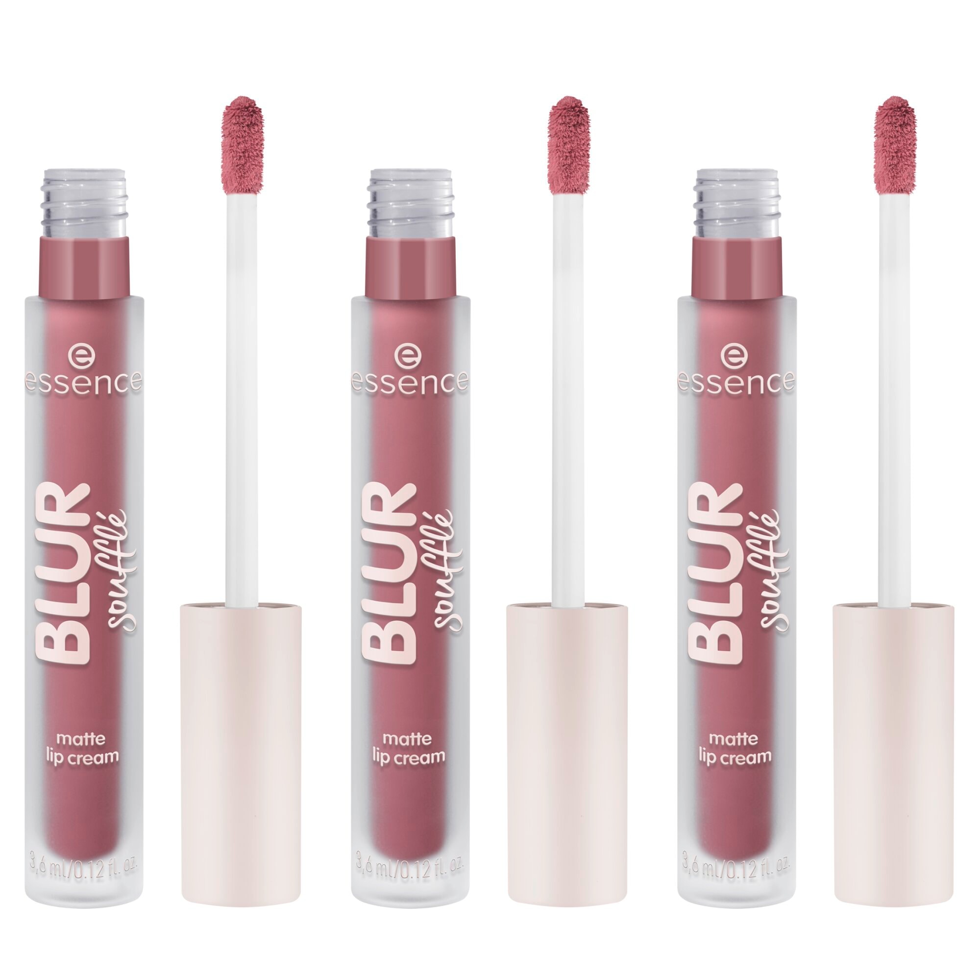 Essence Lippenstift »BLUR SOUFFLÉ MATTE LIP CREAM« Semi-matte Textur mit Soft-Focus für perfekte Blurred Lips