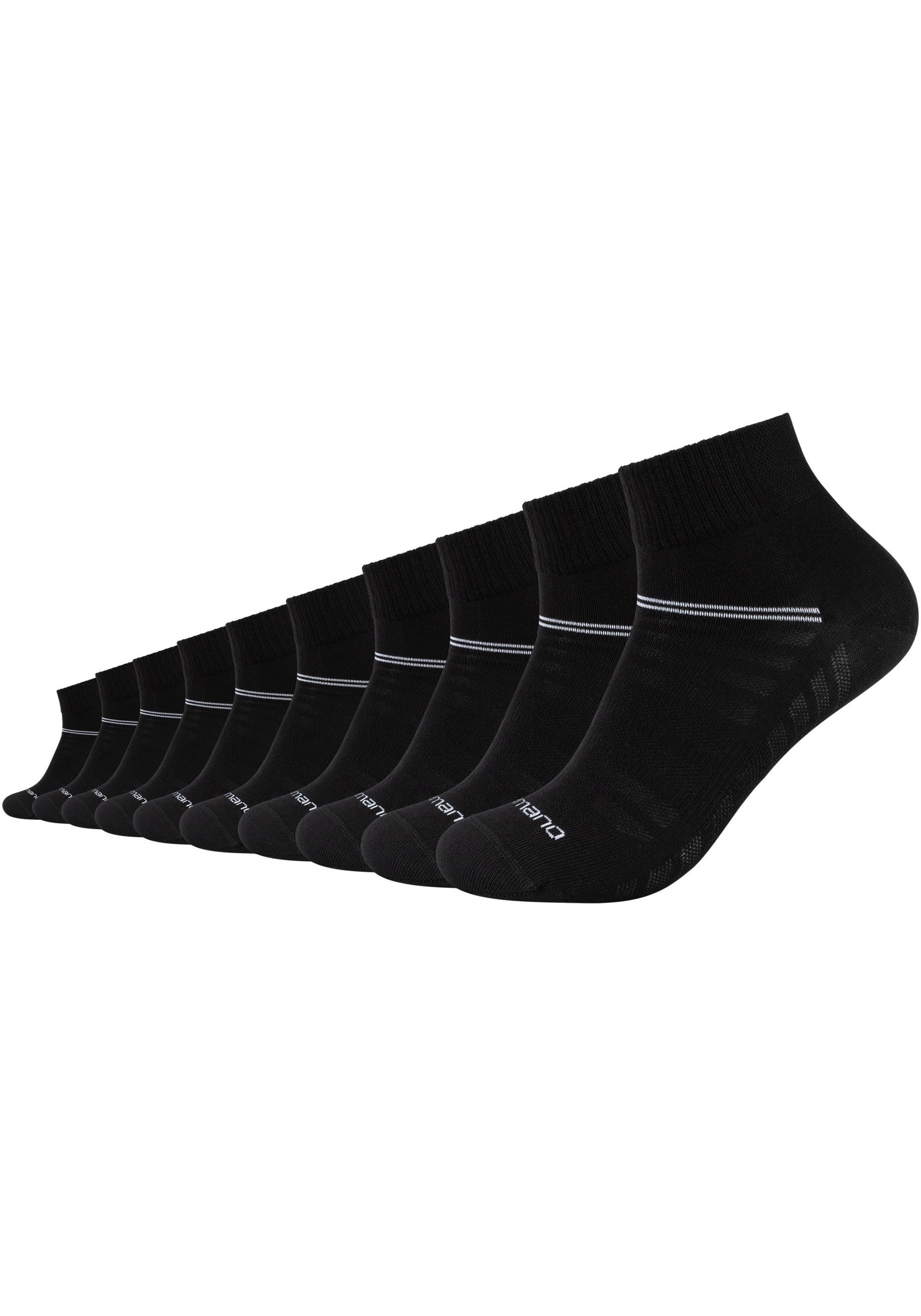 Camano Kurzsocken »mesh ventilation«, (10 Paar), mit harmonischer Farbverlauf-Optik