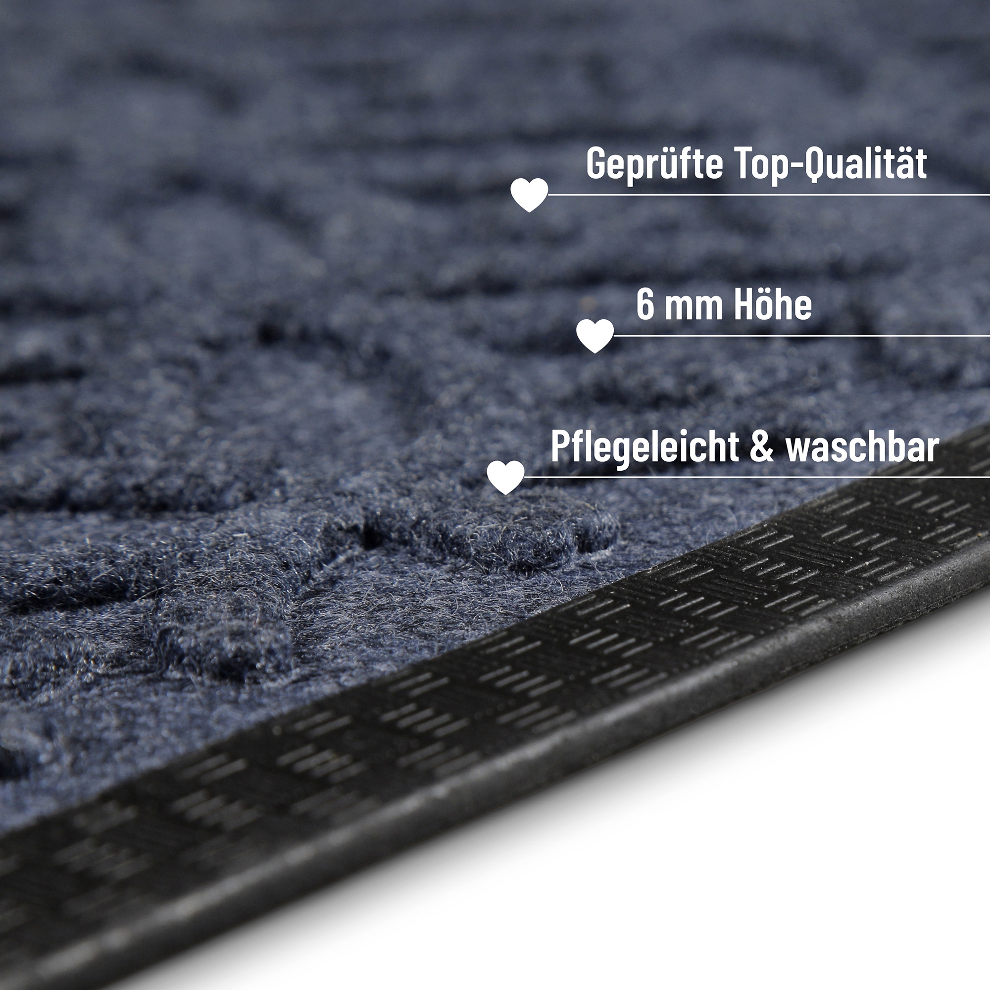 Wecon home Fußmatte »Midnight Mosaic« rechteckig 4 mm Höhe pflegeleicht, rutschfest, Ornamente, Innen & Außen, Schmutzfangmatte