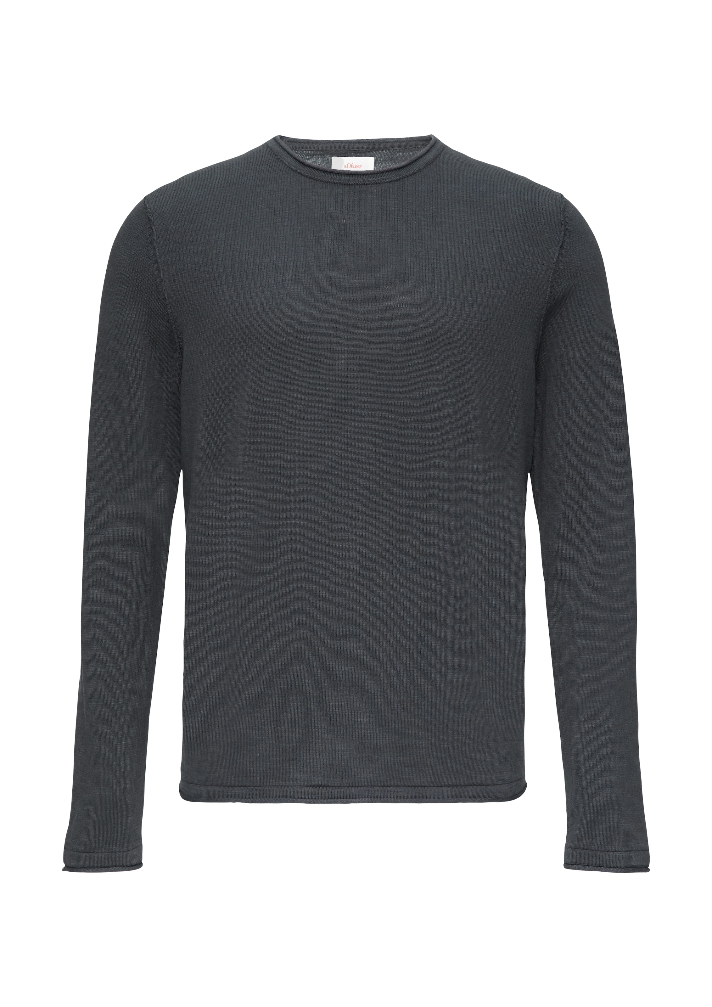 s.Oliver Rundhalspullover , mit Rundhalsausschnitt
