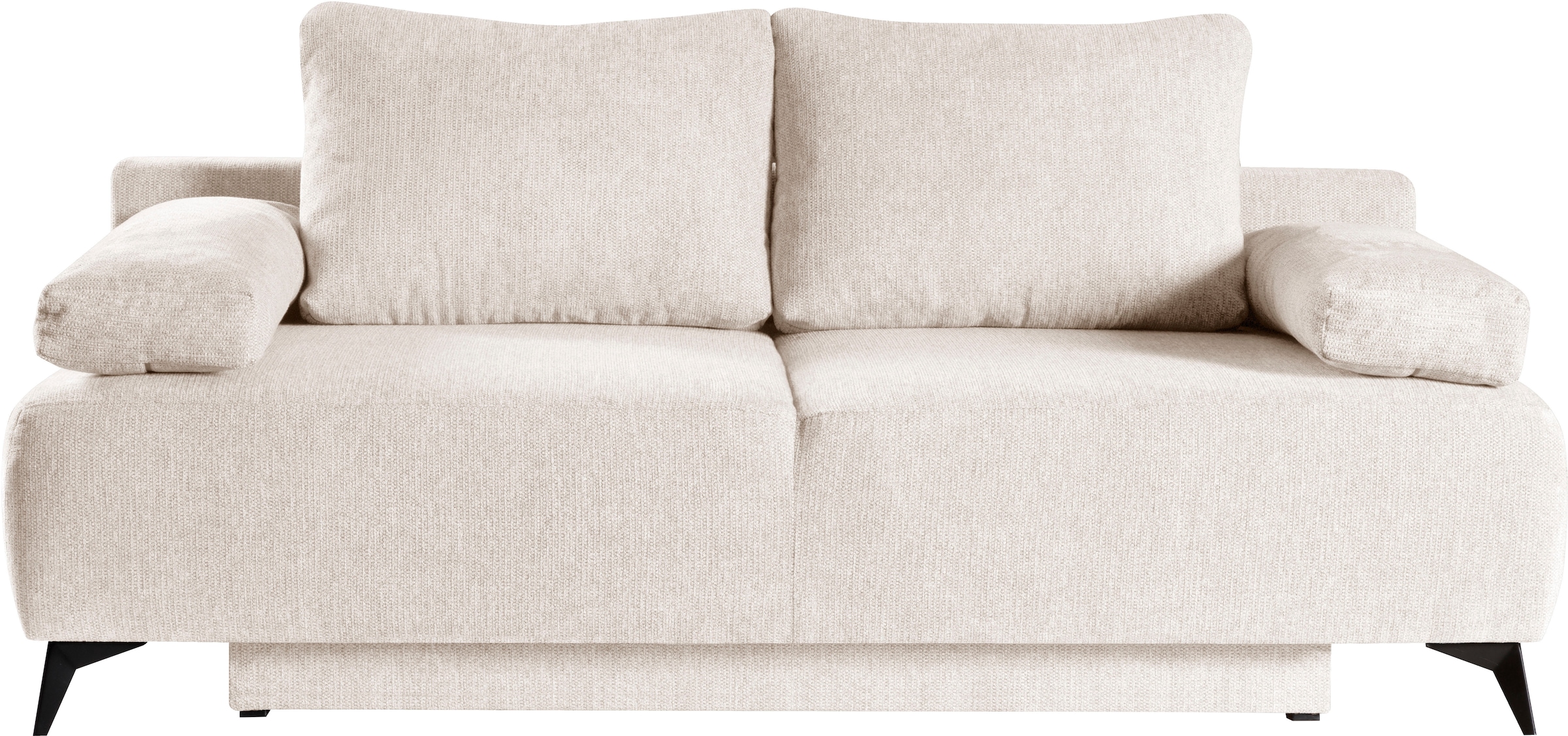 WERK2 Schlafsofa »Viktoria mit Komfortsitz- und Liegehöhe, Breite 200cm,« bequemes 2-Sitzer Schlafcouch mit Bettkasten