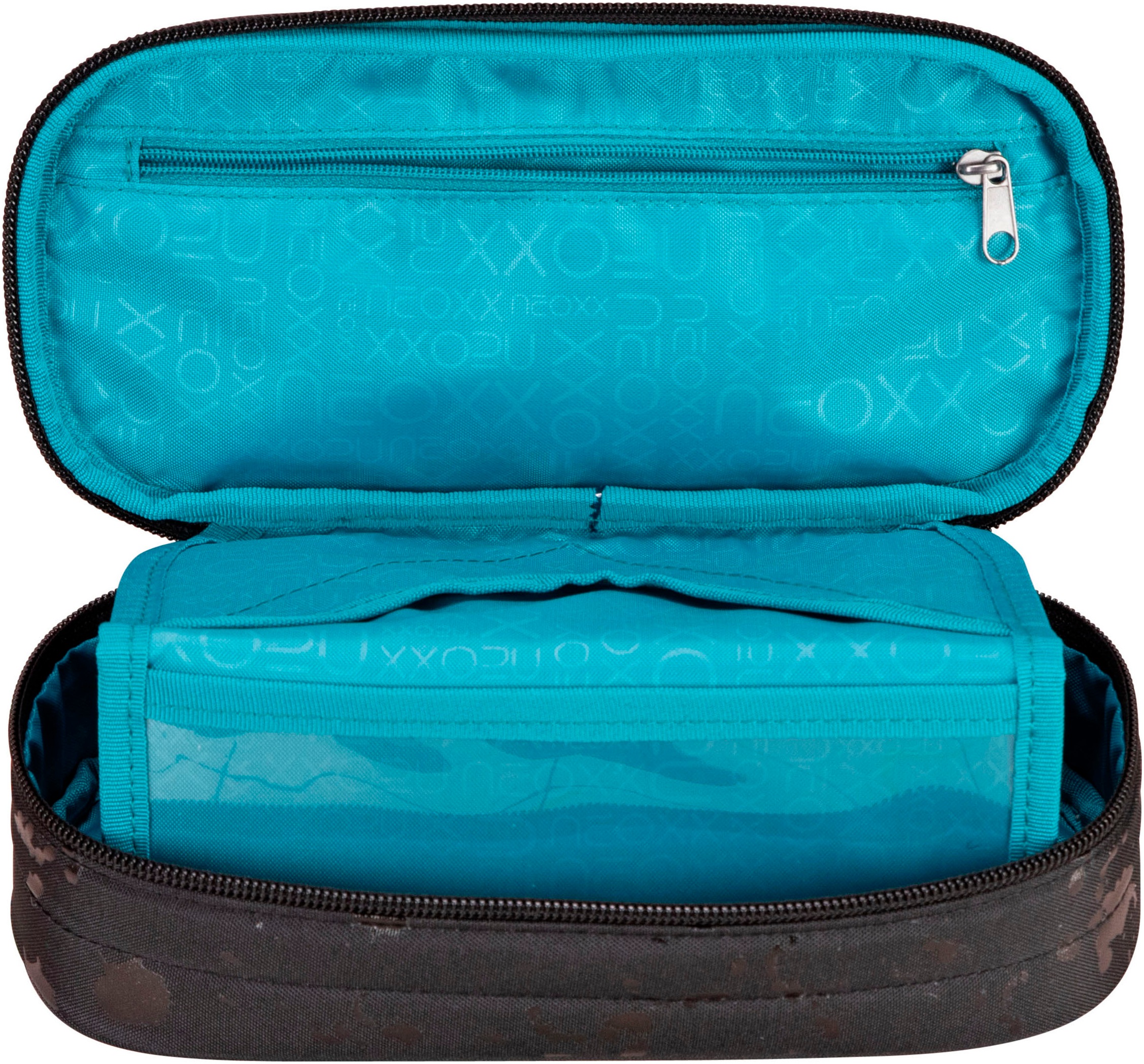 neoxx Schreibgeräteetui »Schlamperbox, Jump, Splash Black«, teilweise aus recyceltem Material