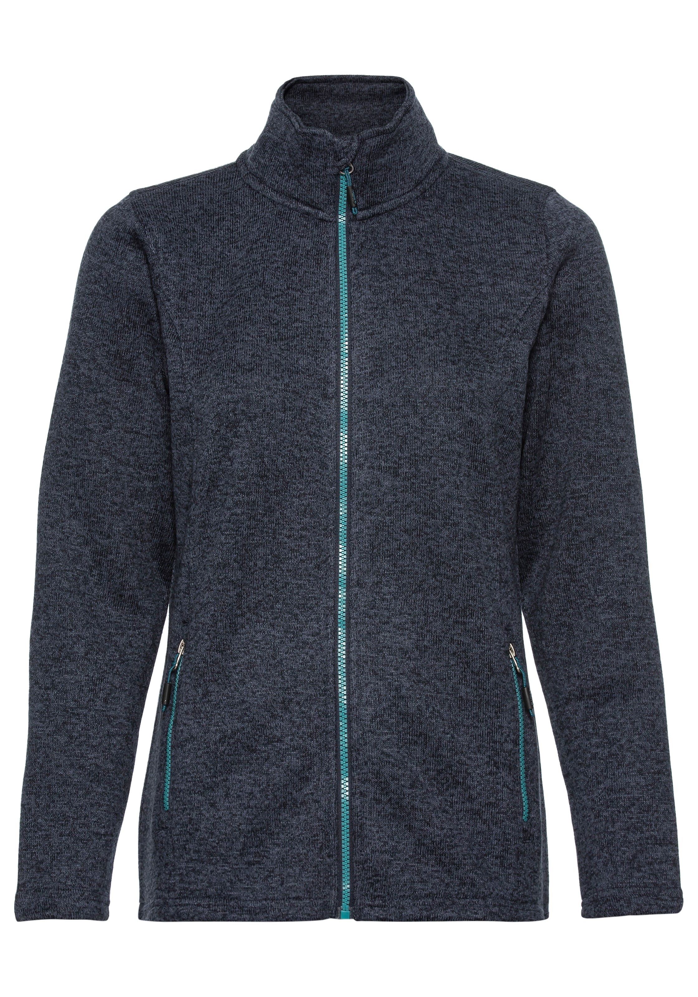 Killtec Strickfleecejacke, ohne Kapuze, mit Stehkragen