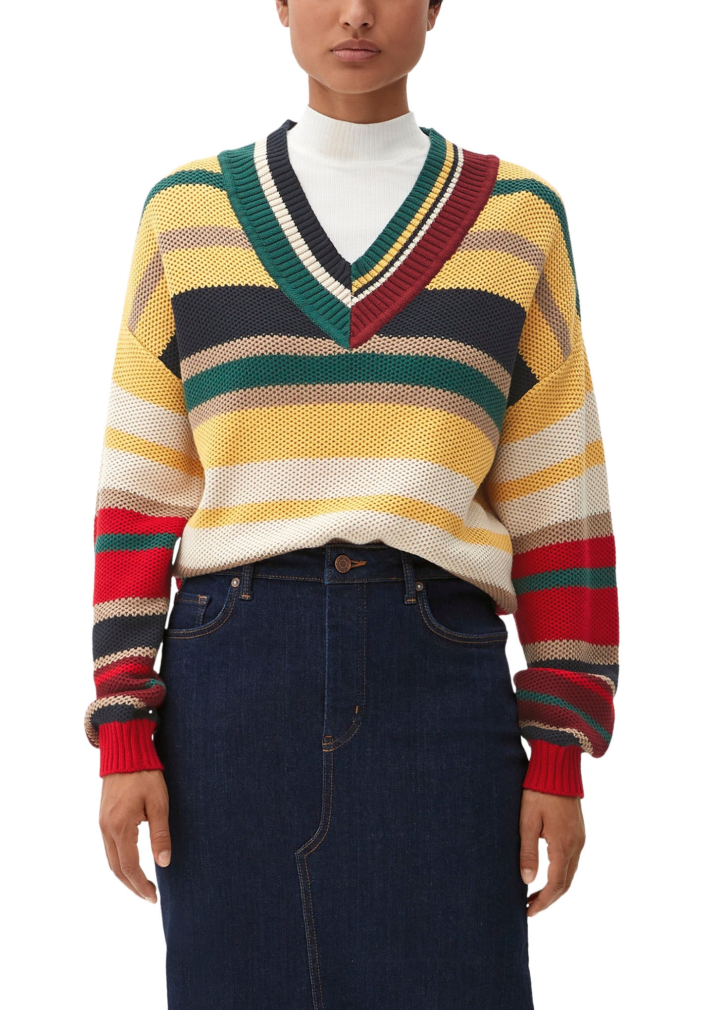 Strickpullover, im besonderen Colorblocking-Look