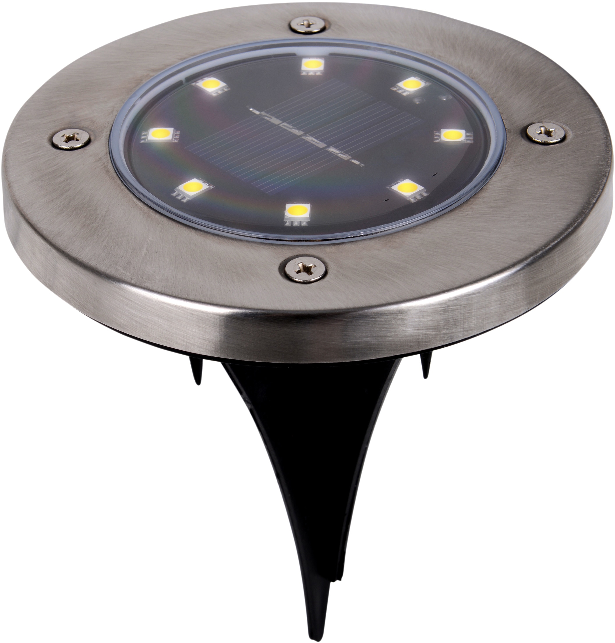 näve LED Gartenleuchte »Kian«, Leuchtmittel LED-Board | LED fest integriert, 3er-Set LED Solar-Boden-Erdspieß,je incl. 8 LED´s; 4lm total 0,6W