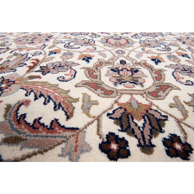 Fransen handgeknüpft, reine Orientteppich »Benares Isfahan«, rechteckig, THEKO Wolle, mit