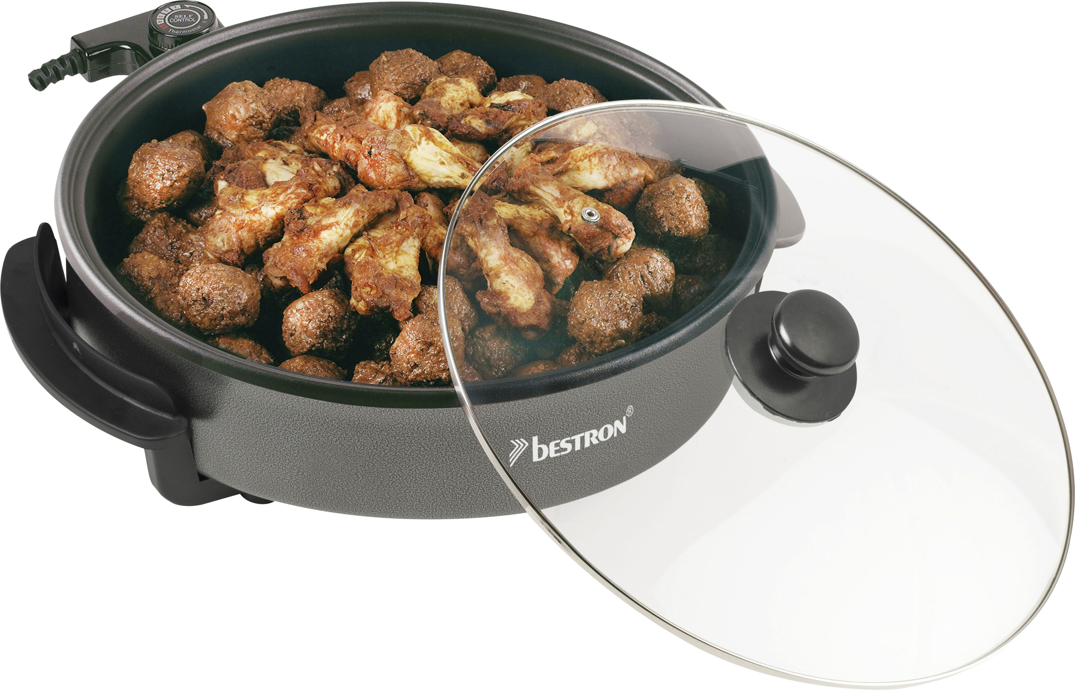 Elektrische Partypfanne »AHP1500Z Snackpfanne«, 1500 W, mit Antihaftbeschichtung, Schwarz