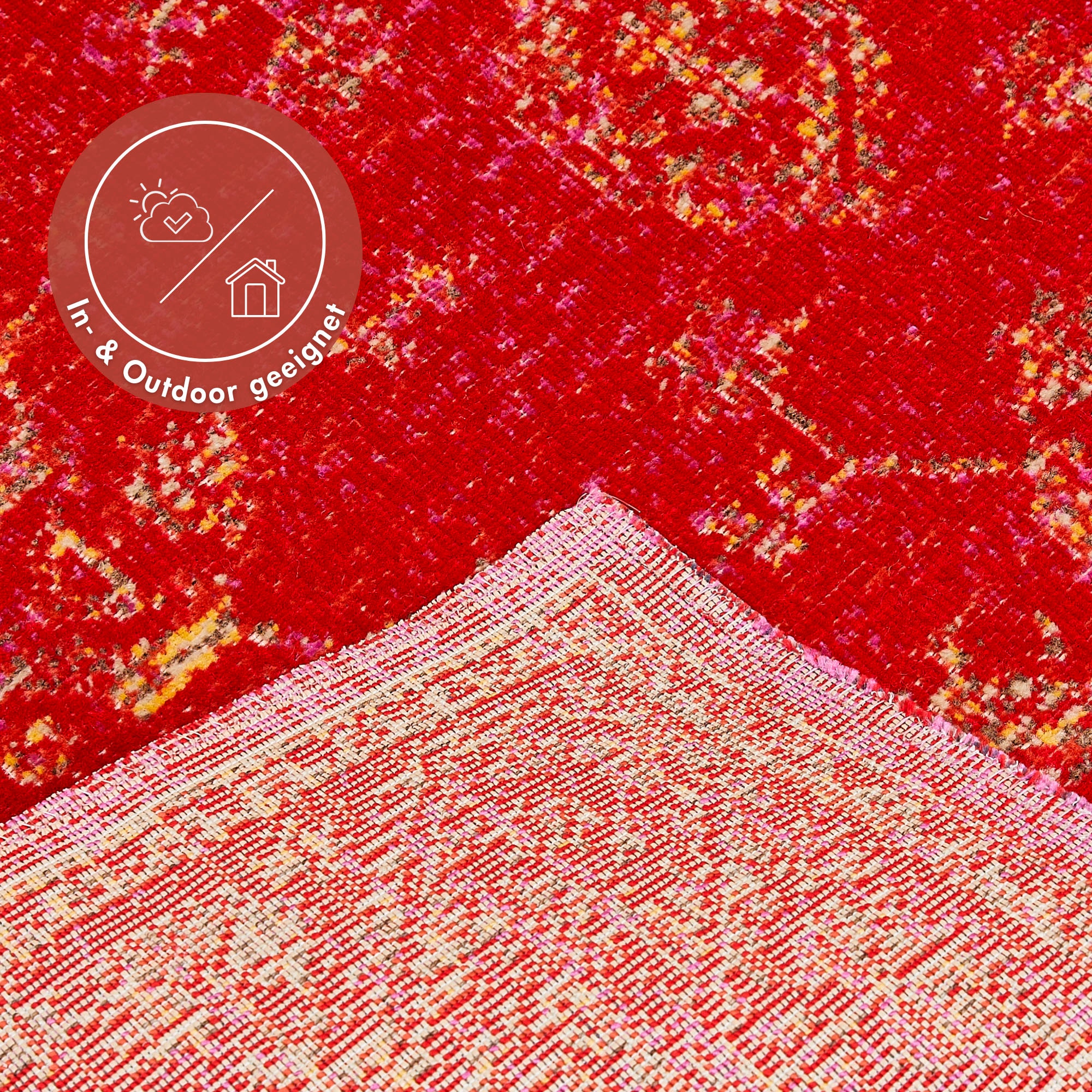 Andiamo Teppich »Colore«, rechteckig, 6 mm Höhe, verschieden Designs, In- und Outdoor geeignet, Wohnzimmer