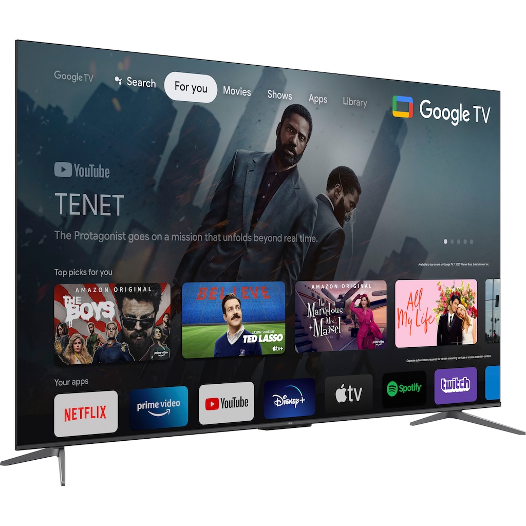 TCL QLED-Fernseher »65C643«, 165 cm/65 Zoll, 4K Ultra HD, Google TV-Smart-TV