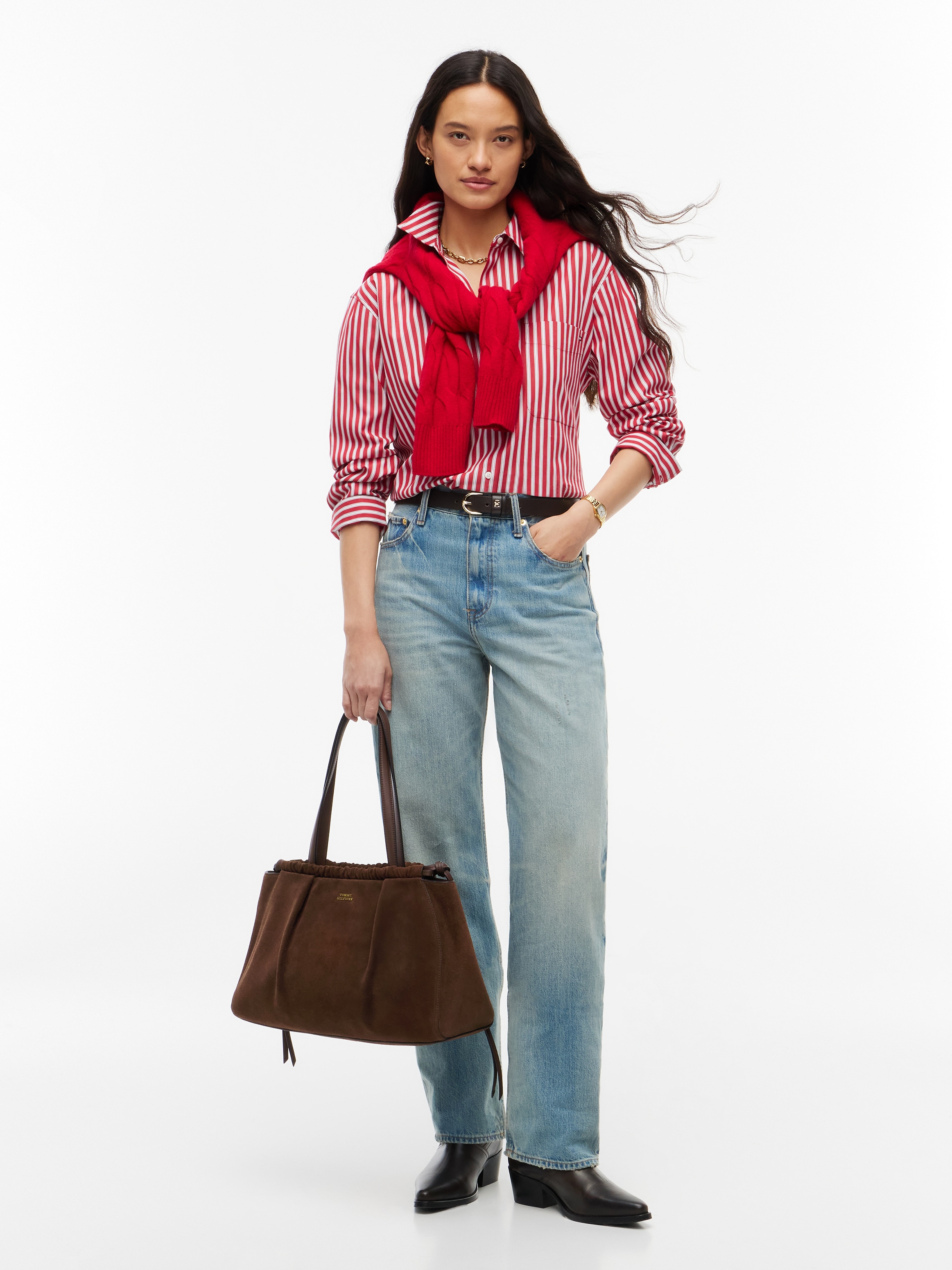 Tommy Hilfiger Hobo »SOFT LEATHER HOBO SUEDE« Damen Handtasche, Schultertasche mit Kordelzug