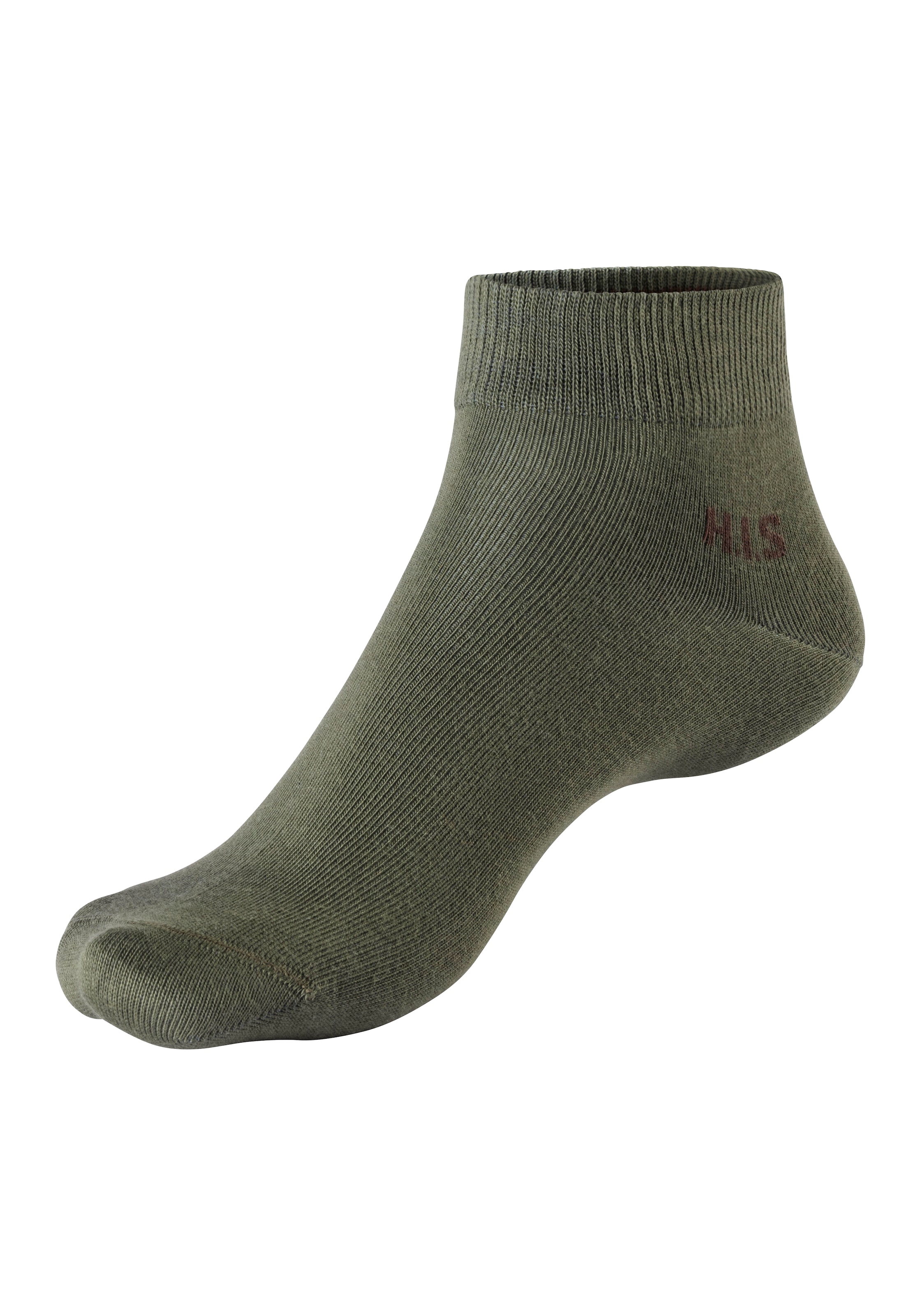 H.I.S Kurzsocken, (Packung, 10 Paar), mit farbigem Innenbund