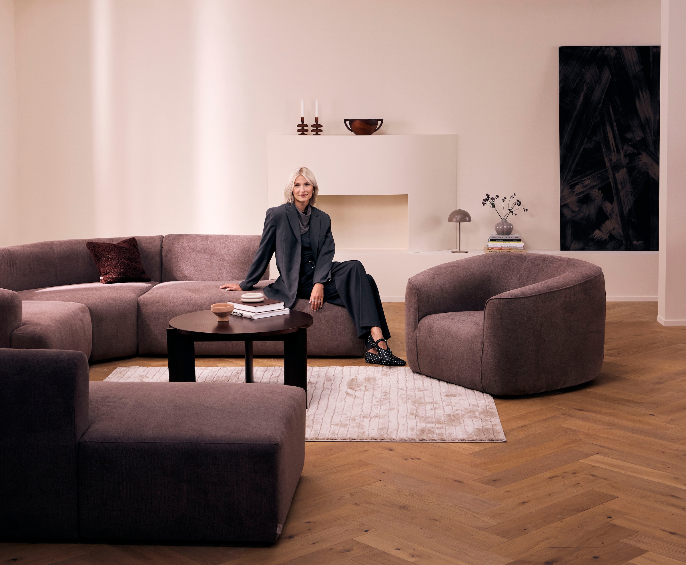 LeGer Home by Lena Gercke Ecksofa »LYZA L-Form links/rechts, Modularsofa, Maße B/T/H: 211/267/74 cm«, als Modul oder separat verwendbar, für individuelle Zusammenstellung