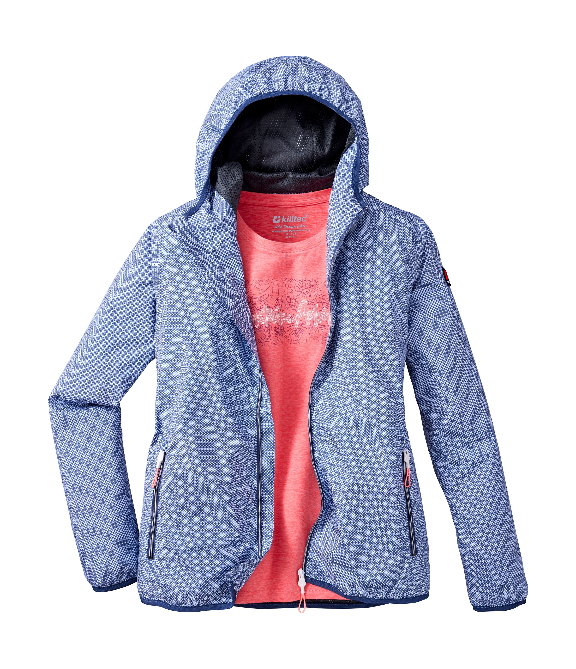 Killtec Outdoorjacke »KOS 109 WMN JCKT«, Leichte, wasserdichte Damenjacke, atmungsaktiv, packbar, PFAS-frei
