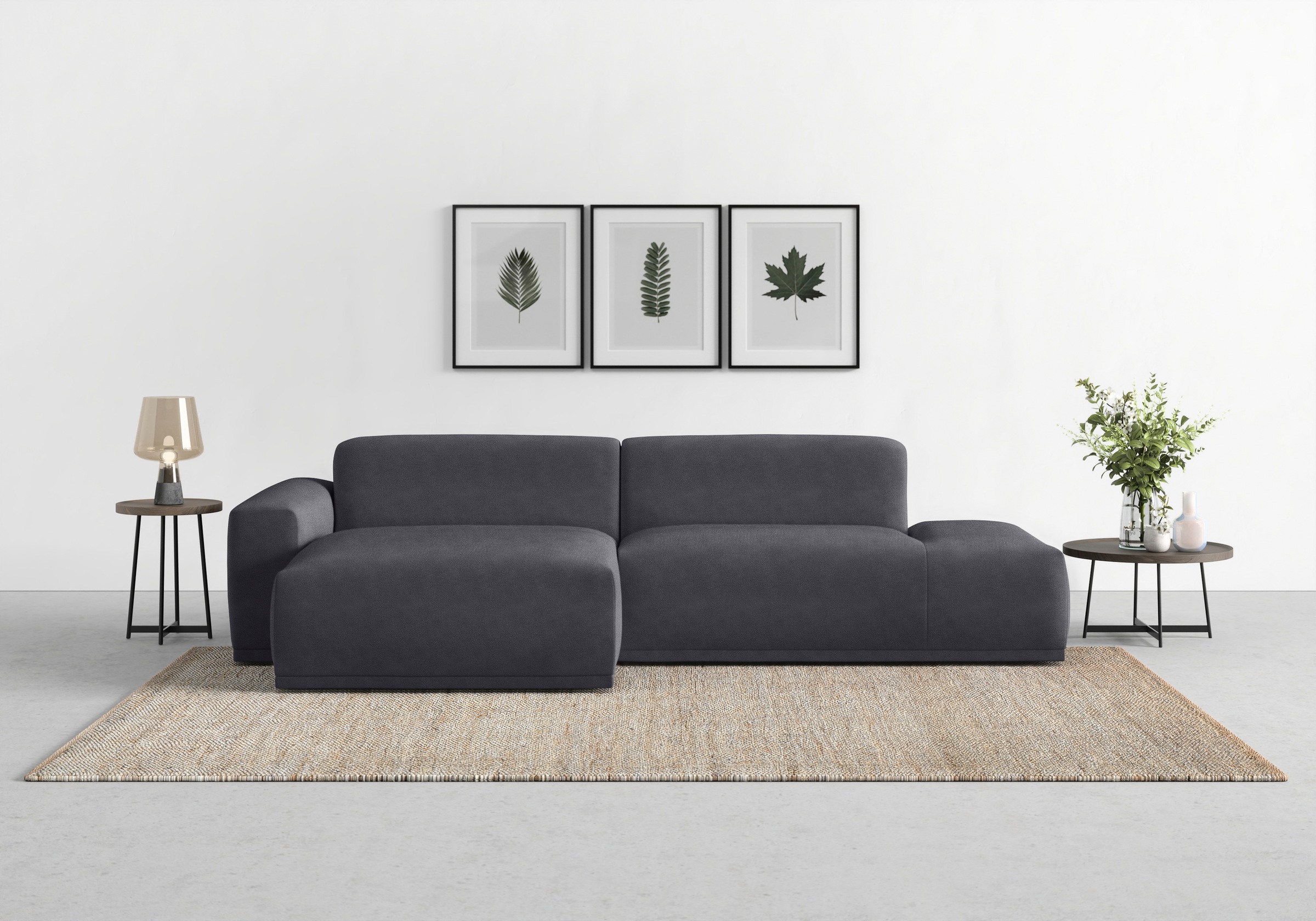 TRENDMANUFAKTUR Ecksofa Braga, aus 2 Teilen, moderner Cord-Stoff