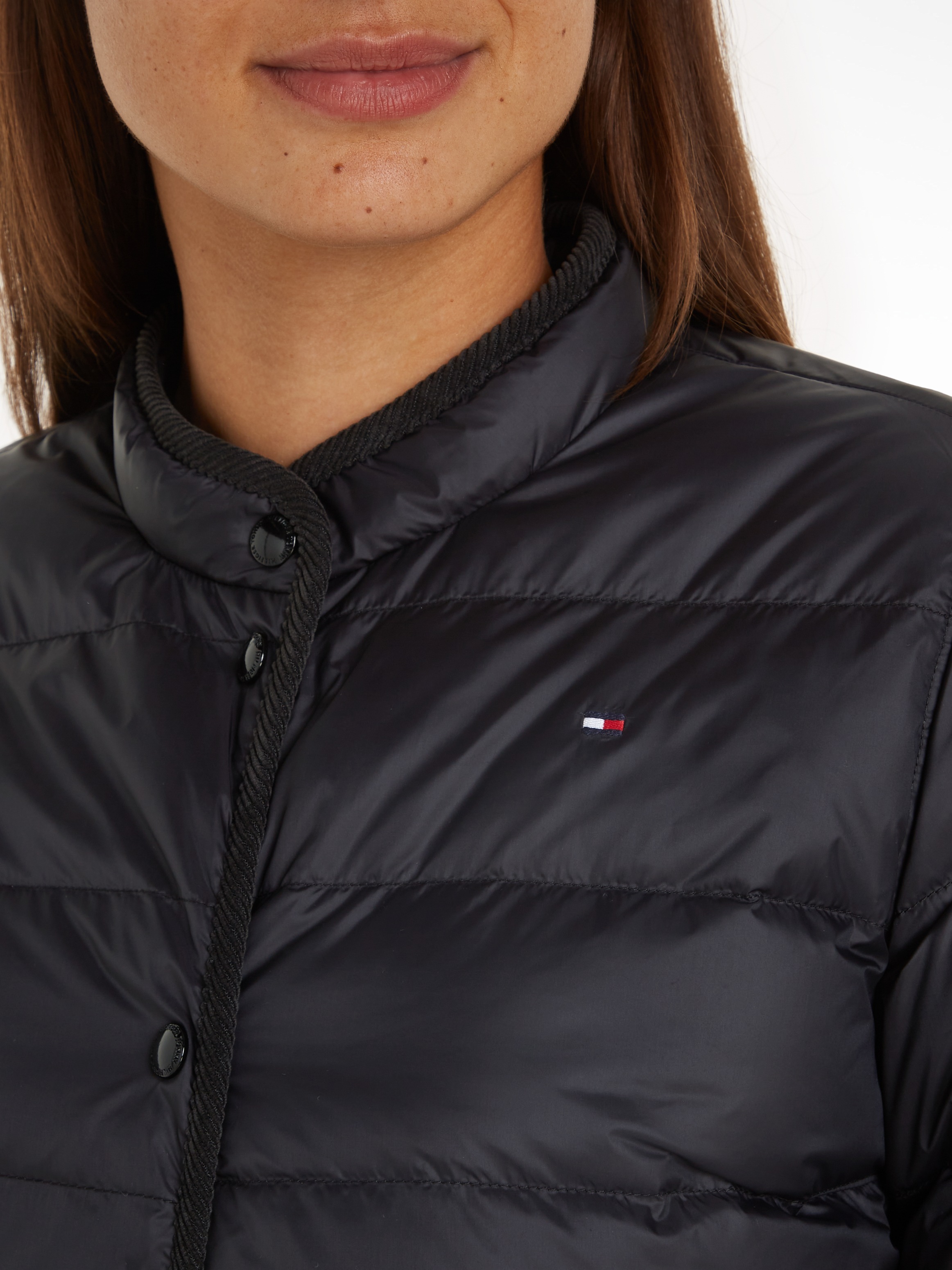 Tommy Hilfiger Steppjacke »LW DOWN COLLARLESS JACKET«, mit leichter Wattierung