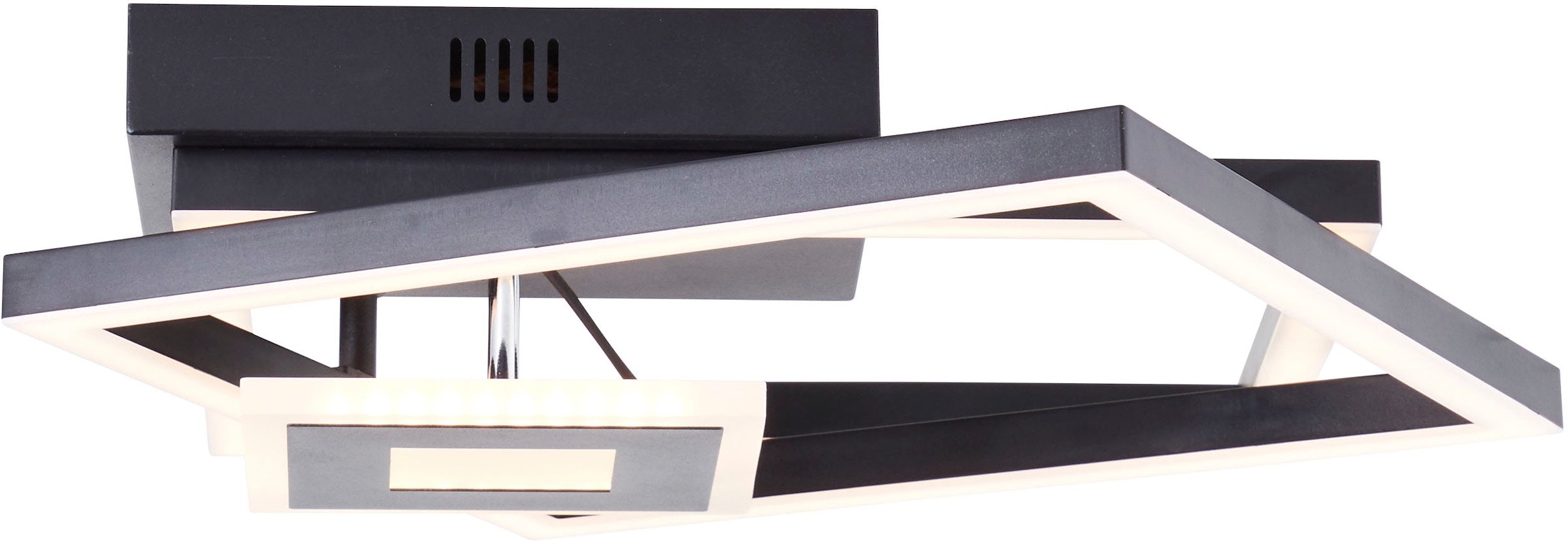 Brilliant LED Deckenleuchte »Avanza« LED-Modul Warmweiß LED-Profilleuchte, 40 x 40 cm, 2900 lm, 3000 K, schwenkbar, schwarz