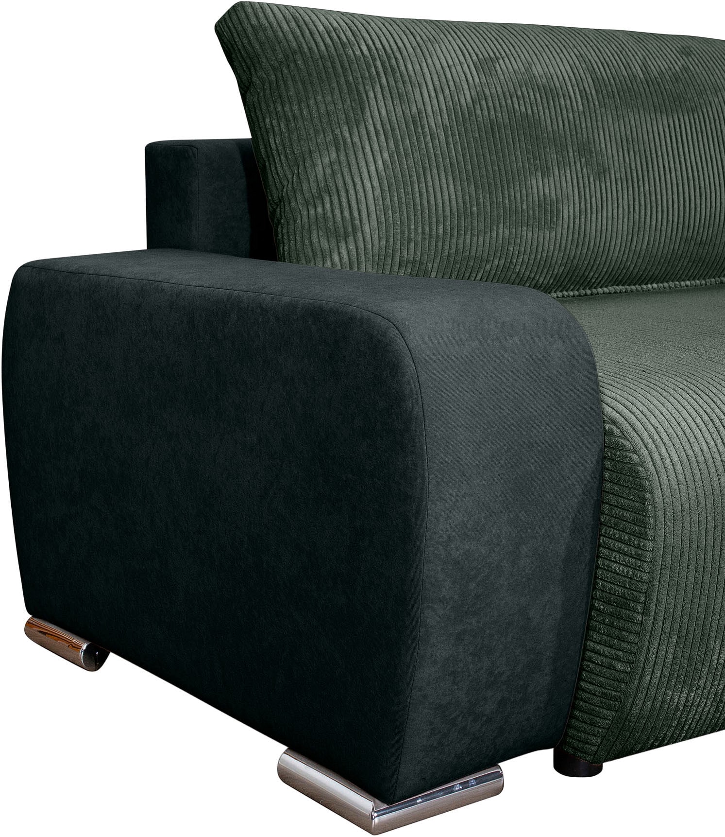 COLLECTION AB Ecksofa »Poppy L-Form, B: 227 cm« Bettfunktion, Bettkasten & 1 Zierkissen