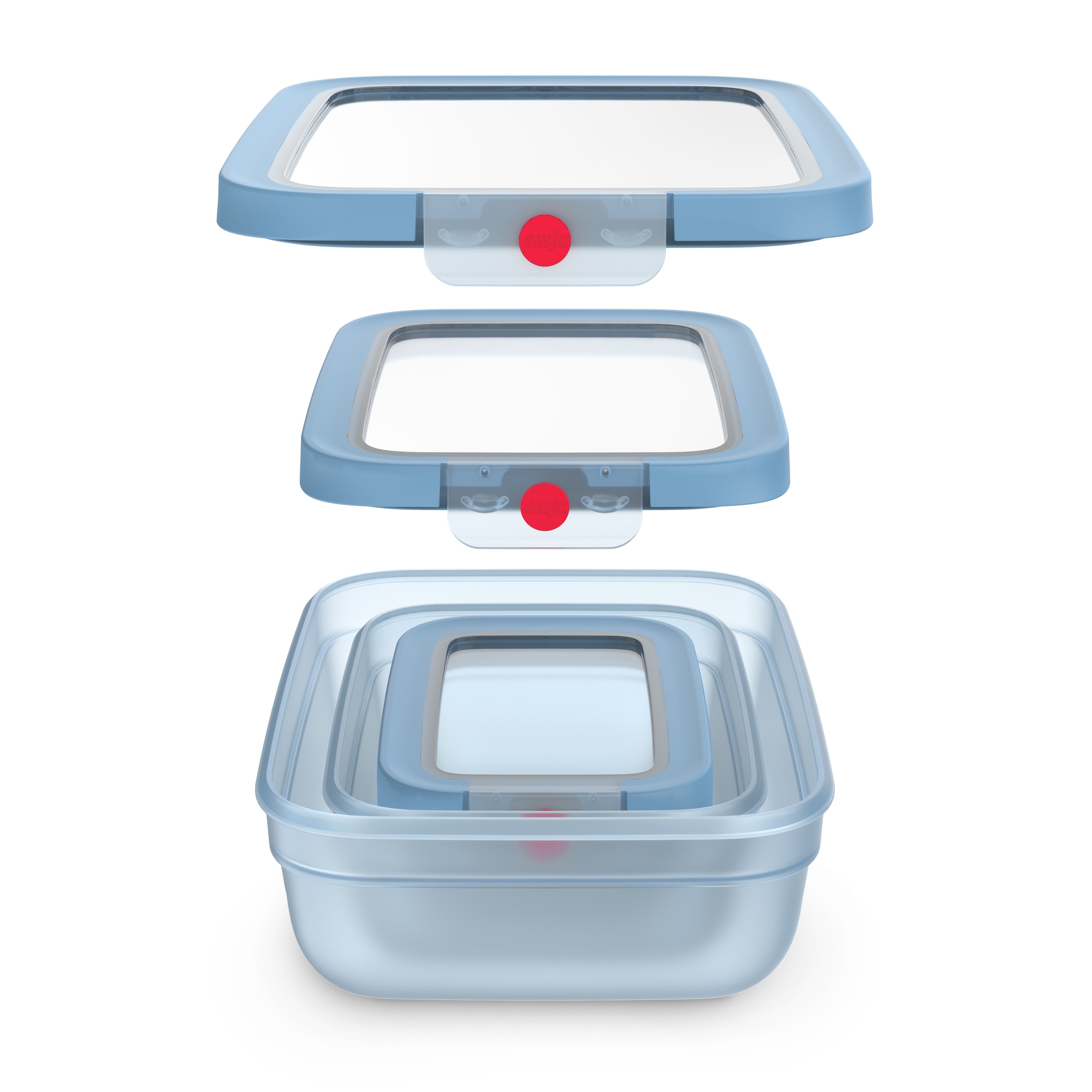 Emsa Frischhaltedose »oneClick« Set, 3 tlg. tlg. verschlossen mit nur 1 x Klick, 100% dicht, made in Germany