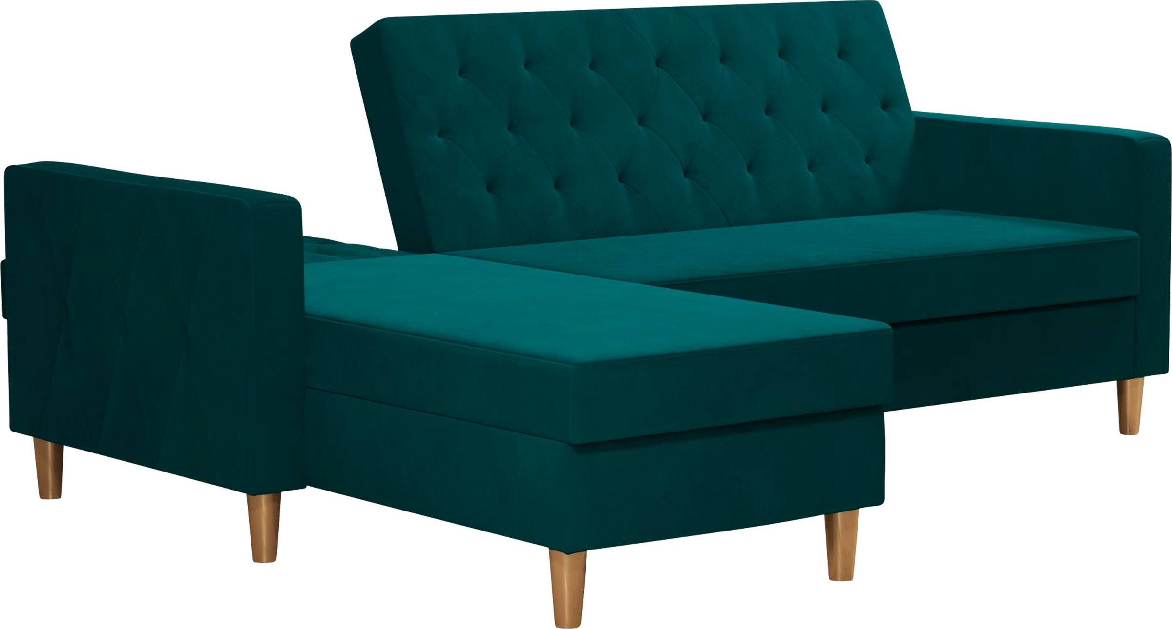 Dorel Home Ecksofa »Liberty, L-Form,« mit Schlafffunktion, Recamiere beidseitig montierbar, Sitzhöhe 43 cm