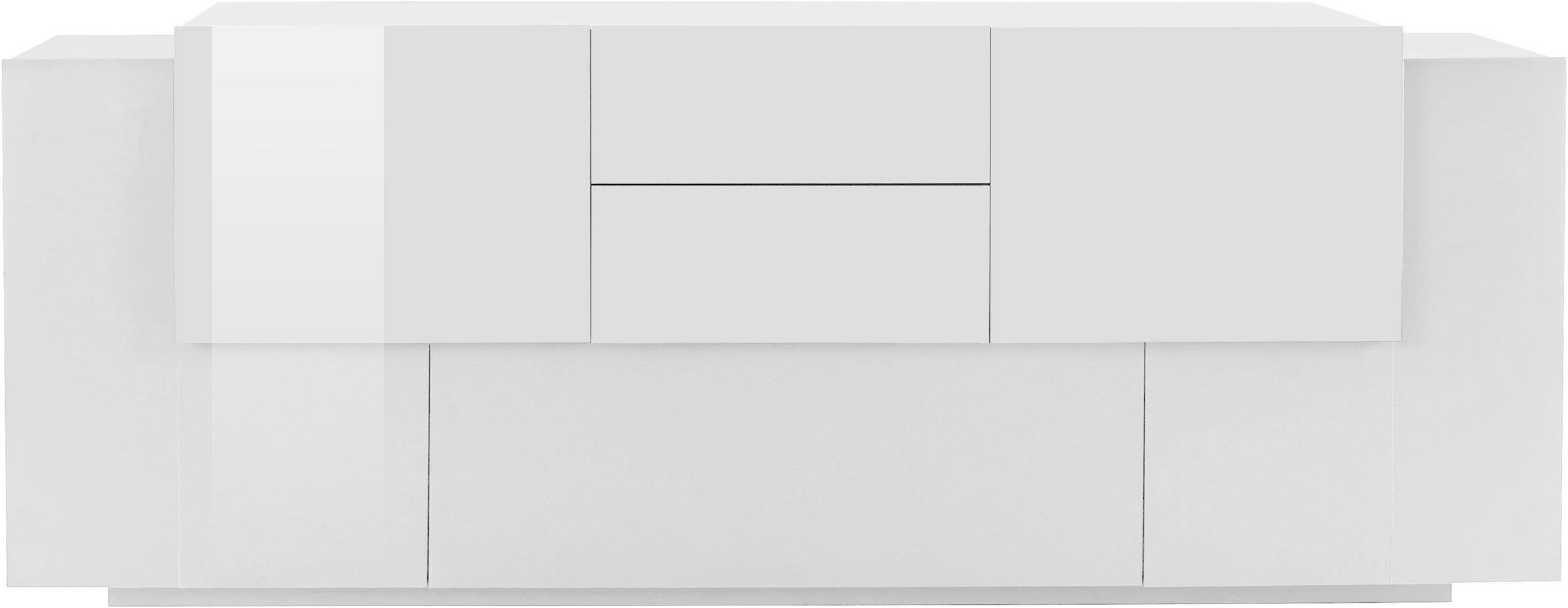 INOSIGN Sideboard »Coro, Kommode, Schrank, Kredenz, grifflos mit Einlegeböden«, 1 Klappe,4 Türen,2 Schubkästen Doppeltiefe, Breite 220