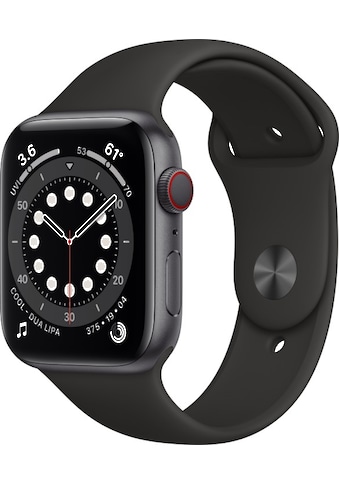 Apple Smartwatch »Series 6, GPS + Cellular, Aluminium-Gehäuse, 44 mm mit Sportarmband« kaufen