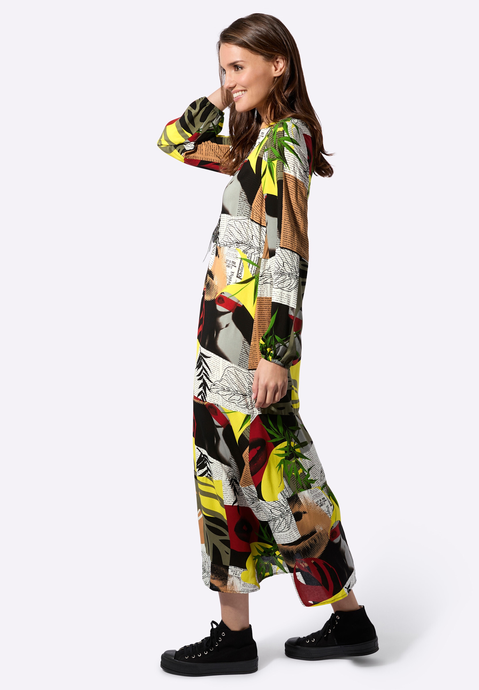 Witt Jerseykleid »Druck-Kleid Druckkleid in leichter A.Linie« Ohne Taschen