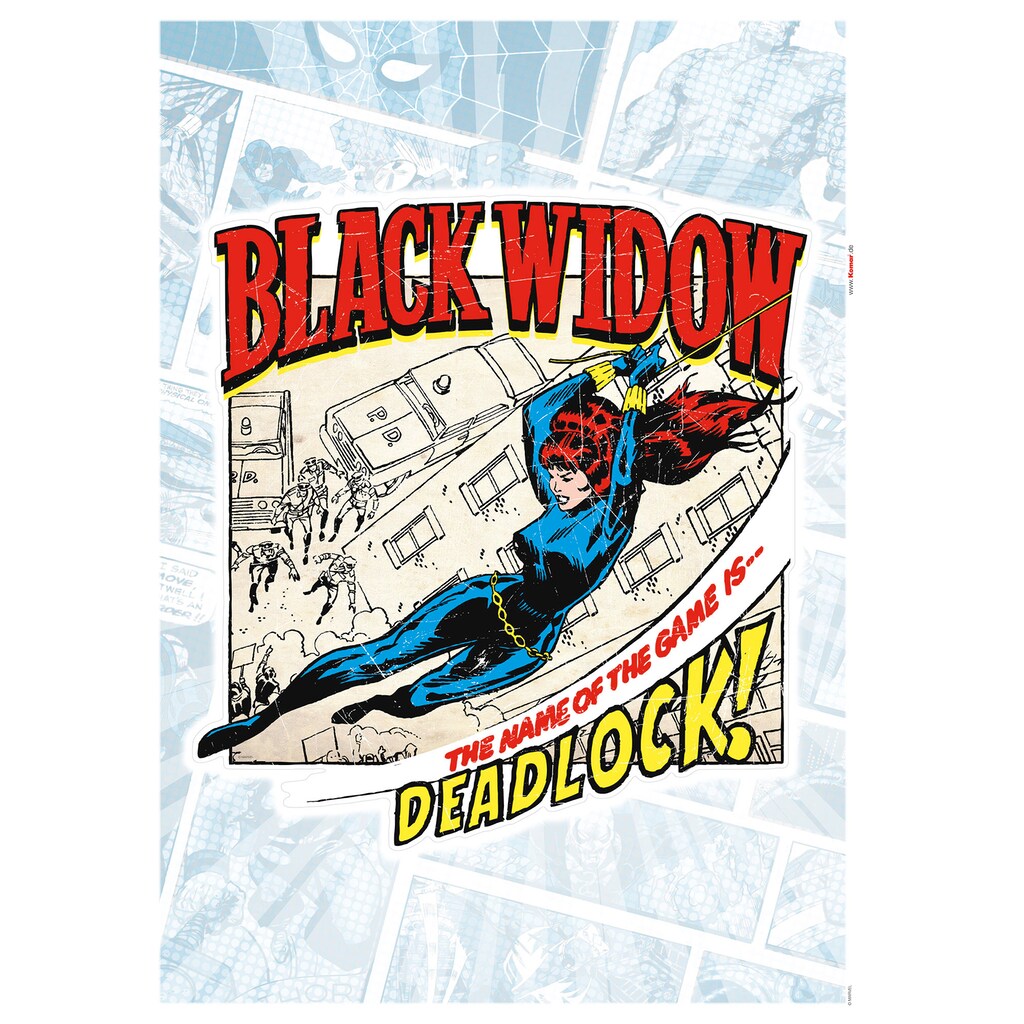 Komar Wandtattoo »Black Widow Comic Classic«, (1 St.), 50x70 cm (Breite x Höhe), selbstklebendes Wandtattoo
