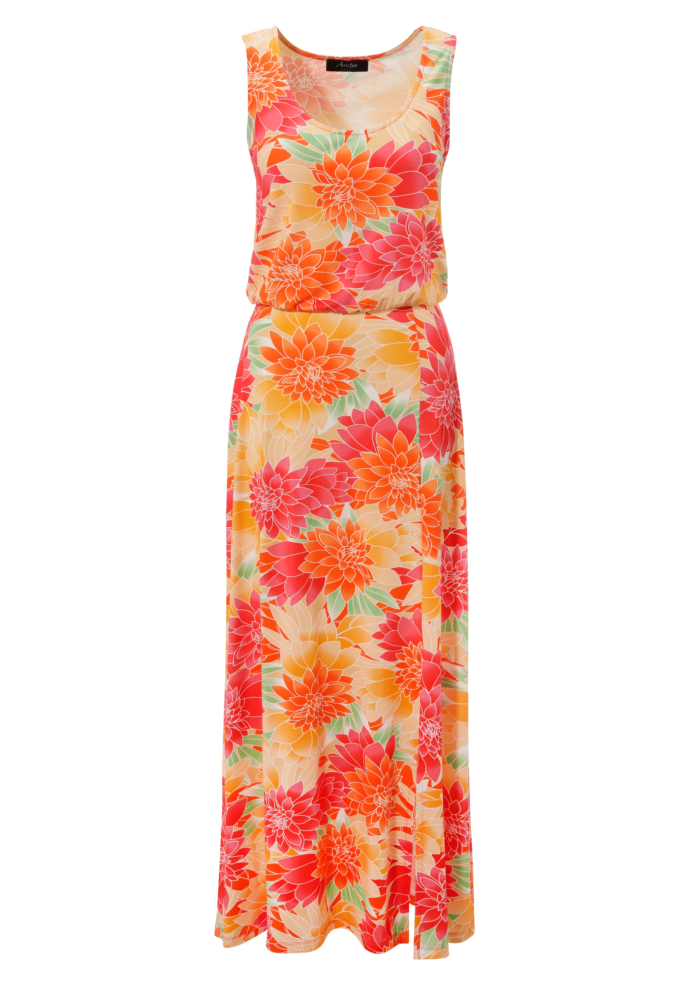 Aniston CASUAL Sommerkleid, mit großflächigen, farbenfrohen Blüten bedruckt - NEUE KOLLEKTION