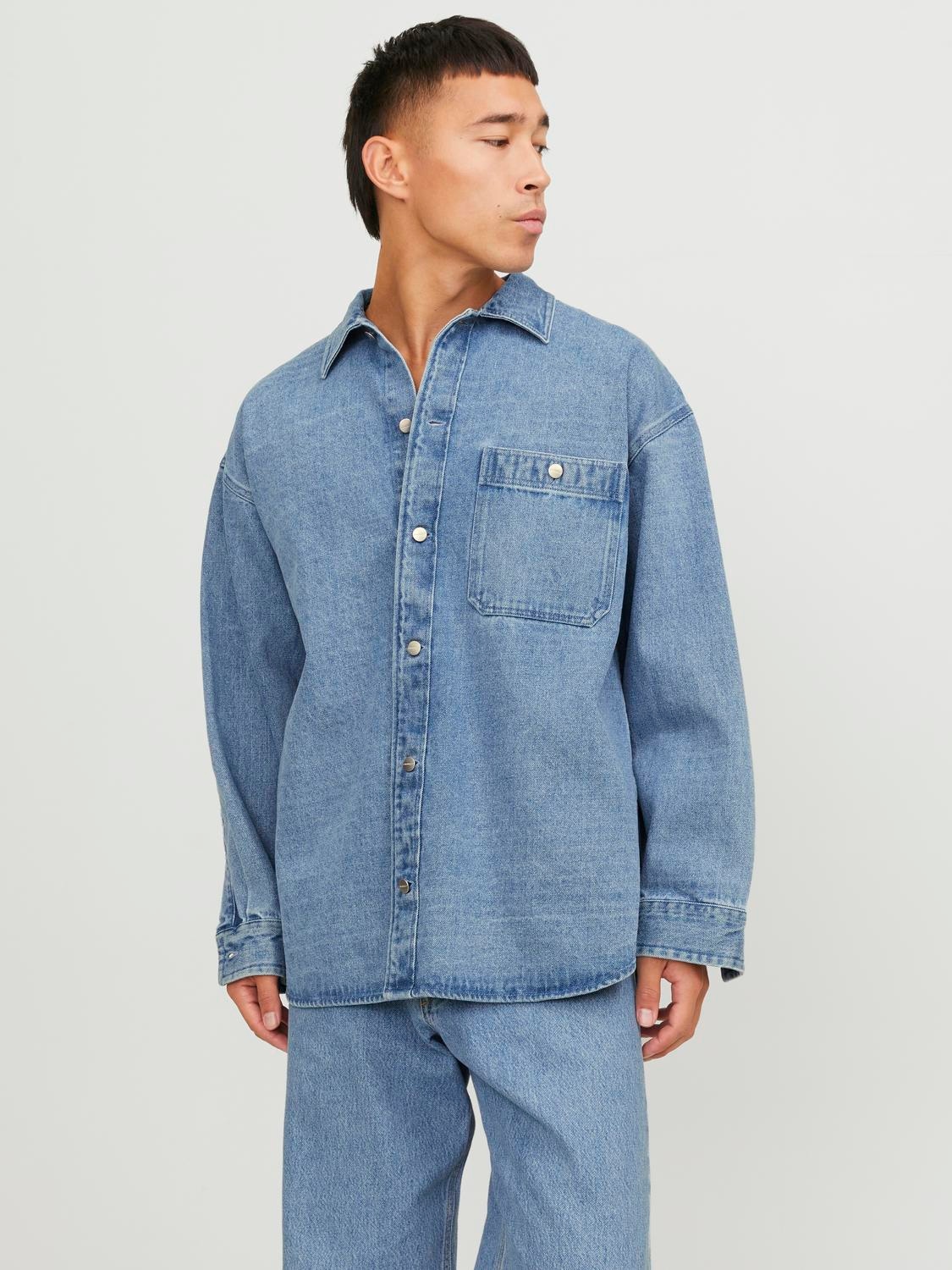 Langarmhemd »JORSANTORINI DENIM OVERSHIRT LS SN«