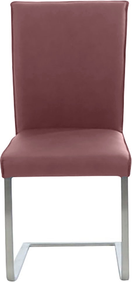 K+W Komfort & Wohnen Freischwinger »Santos III« () mit Sattlernaht, Gestell aus Edelstahl, hochwertiger Sitzkomfort