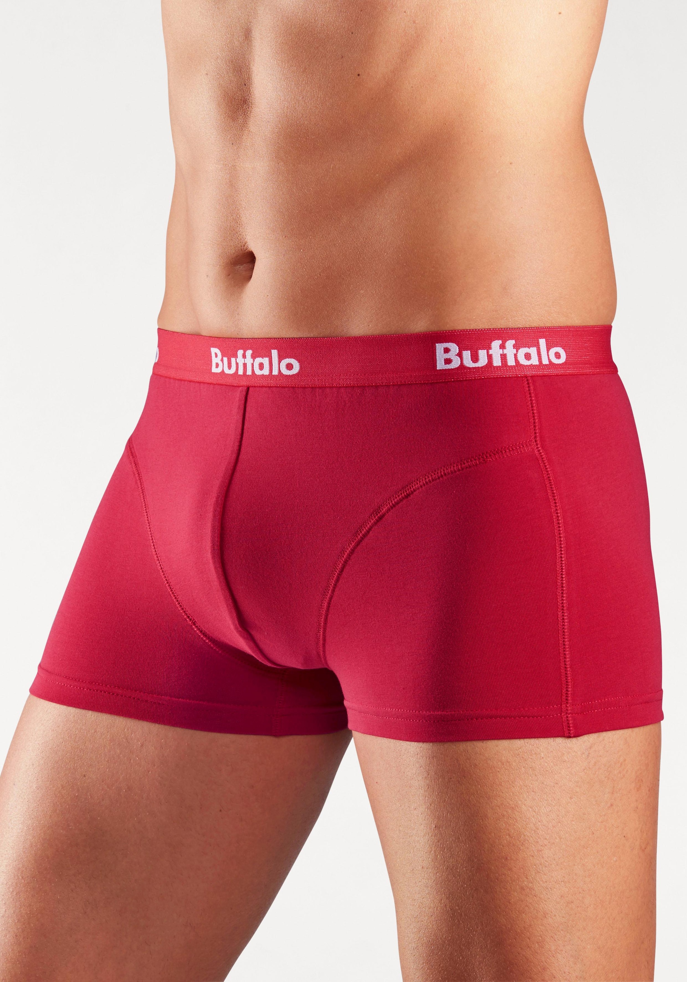 Buffalo Hipster, (Packung, 3 St.), knapp sitzende Boxershorts aus Baumwollmischung