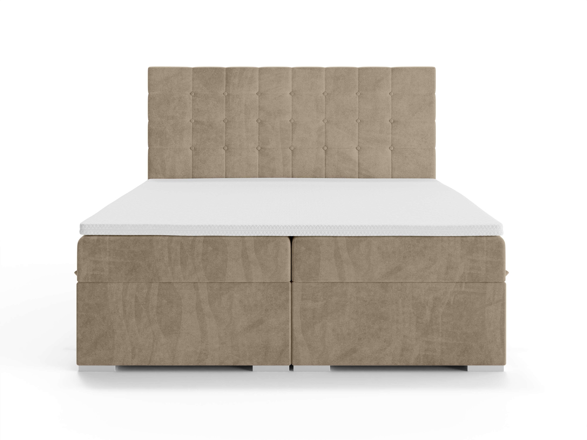 Home affaire Bett »Semla mit Matratze und Topper, in 3 Breiten (140, 160 und 180 cm)« Boxspringbett mit Kopfteil, Bettkasten, Matratze (BFK/TFK) und Topper