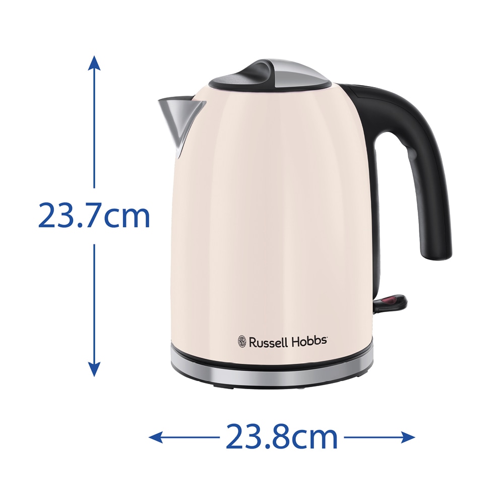 RUSSELL HOBBS Wasserkocher »Colours Plus+ Jasmine 28510-70« 1,7 l 2400 W Edelstahl, Schnellkochfunktion, Perfect-pour-Ausgustülle, Kalkfilter