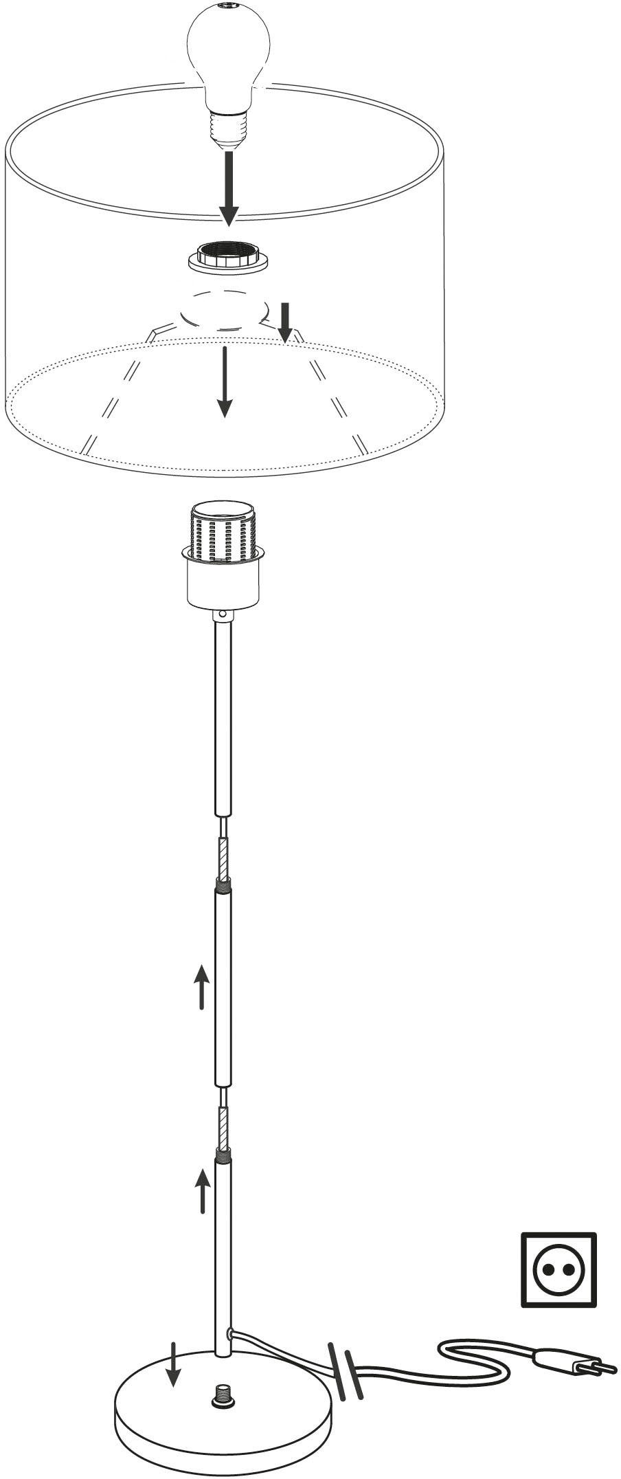 EGLO Stehlampe »PASTERI«, mit 3 flammig-flammig kaufen 1 XXL Garantie | online Jahren