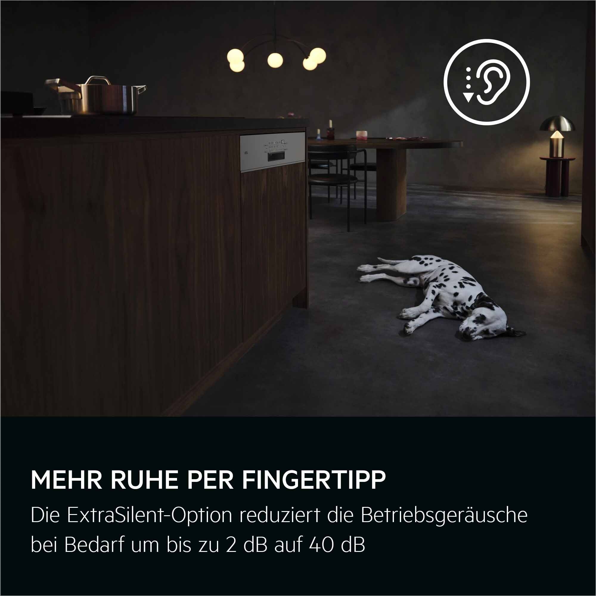 AEG teilintegrierbarer Geschirrspüler Serie 8000, 60 cm, WiFi »GT8200B2SCM 911463003« 8,4 l 14 tlg. Maßgedecke Wassersparende Spülmaschine mit 8,4 l kraftvoll gegen Eingebranntes