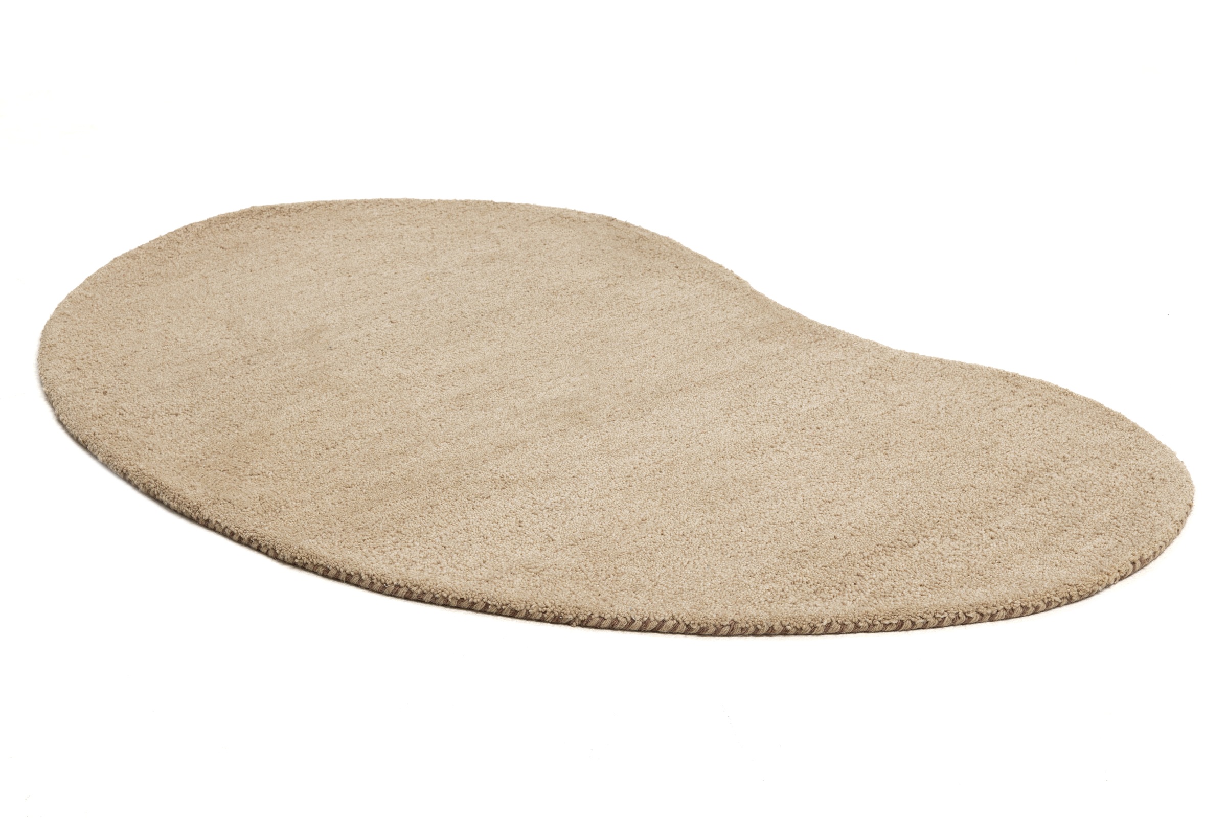 THEKO Wollteppich »Gabbeh Uni, Handweb Teppich, meliert, reine Wolle, handgewebt«, oval, 14 mm Höhe, Schlafzimmer, Wohnzimmer, Esszimmer, auch als Läufer, eckig oder rund
