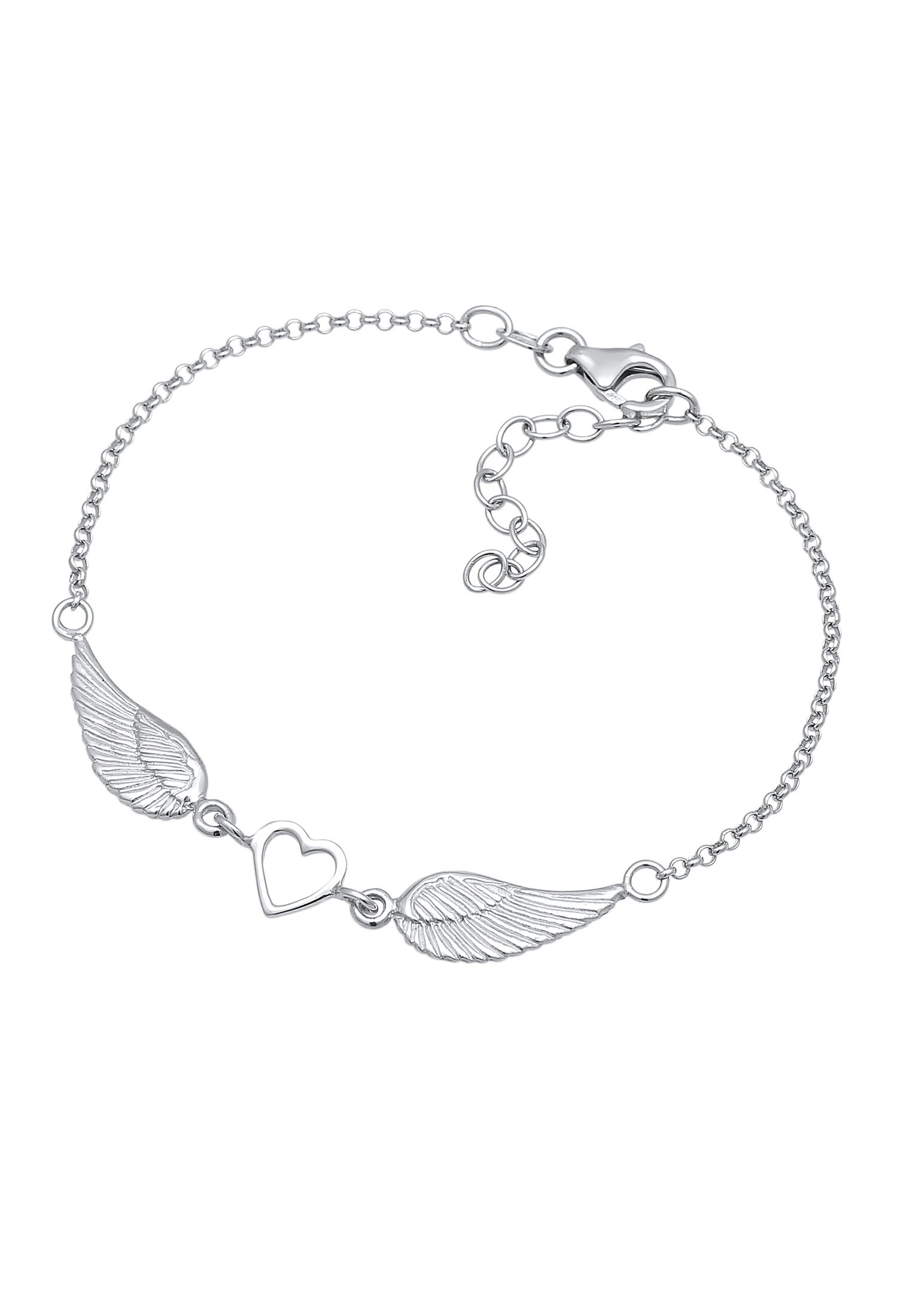 Elli Armkette »Armband Herz Flügel 925 Sterling Silber«