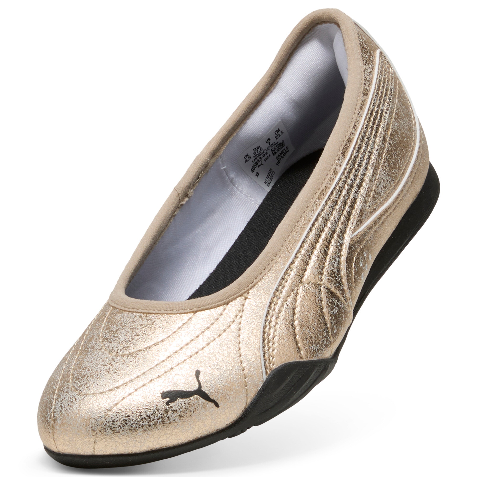 PUMA Sneaker »CATCH SOLEIL BALLERINA METALLIC WHISPER«  mit profillaufsohle aus Gummi, mit Textilmix und Textilfutter
