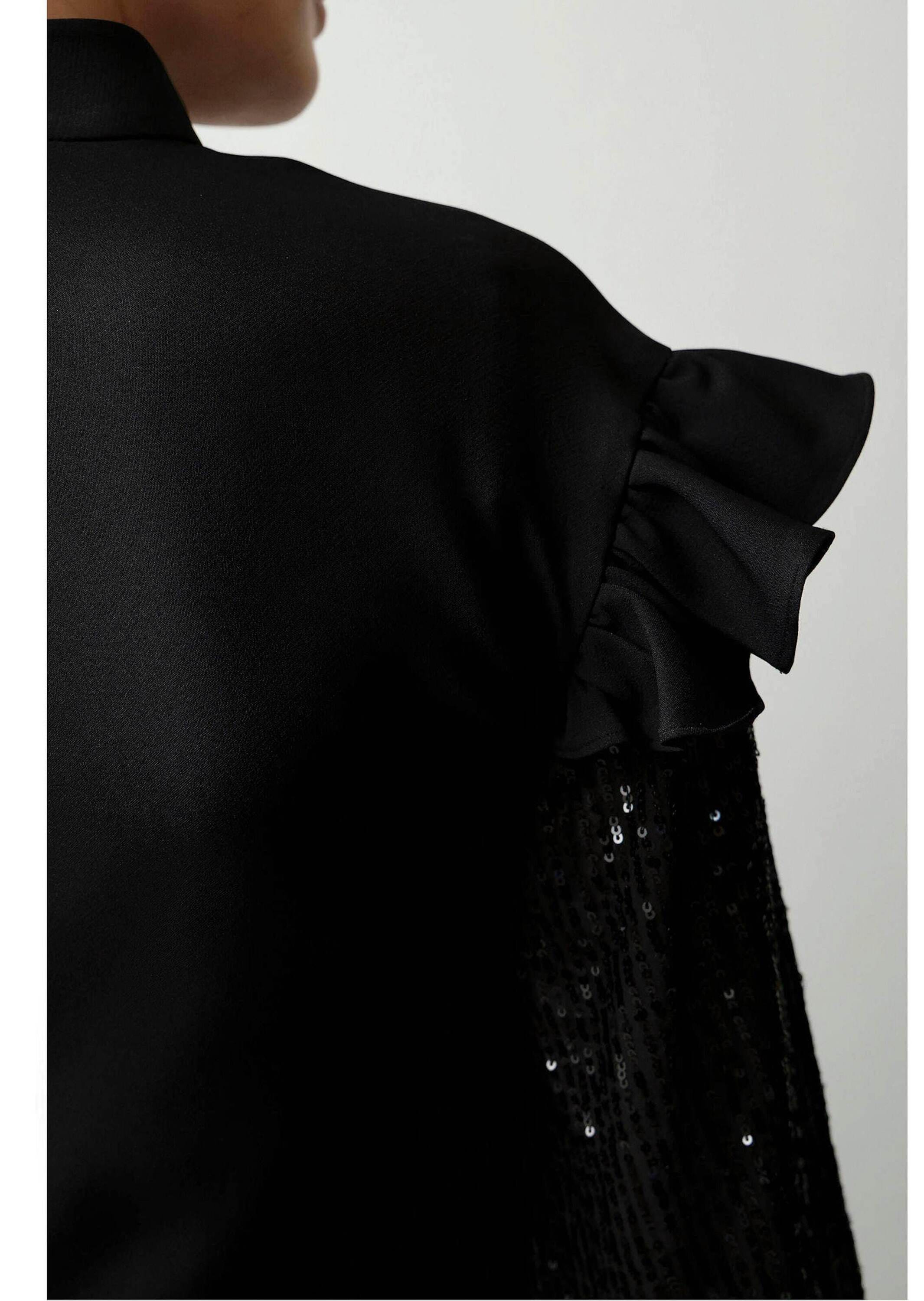 Alba Moda Langarmbluse »Bluse Bluse in angesagtem Materialmix«