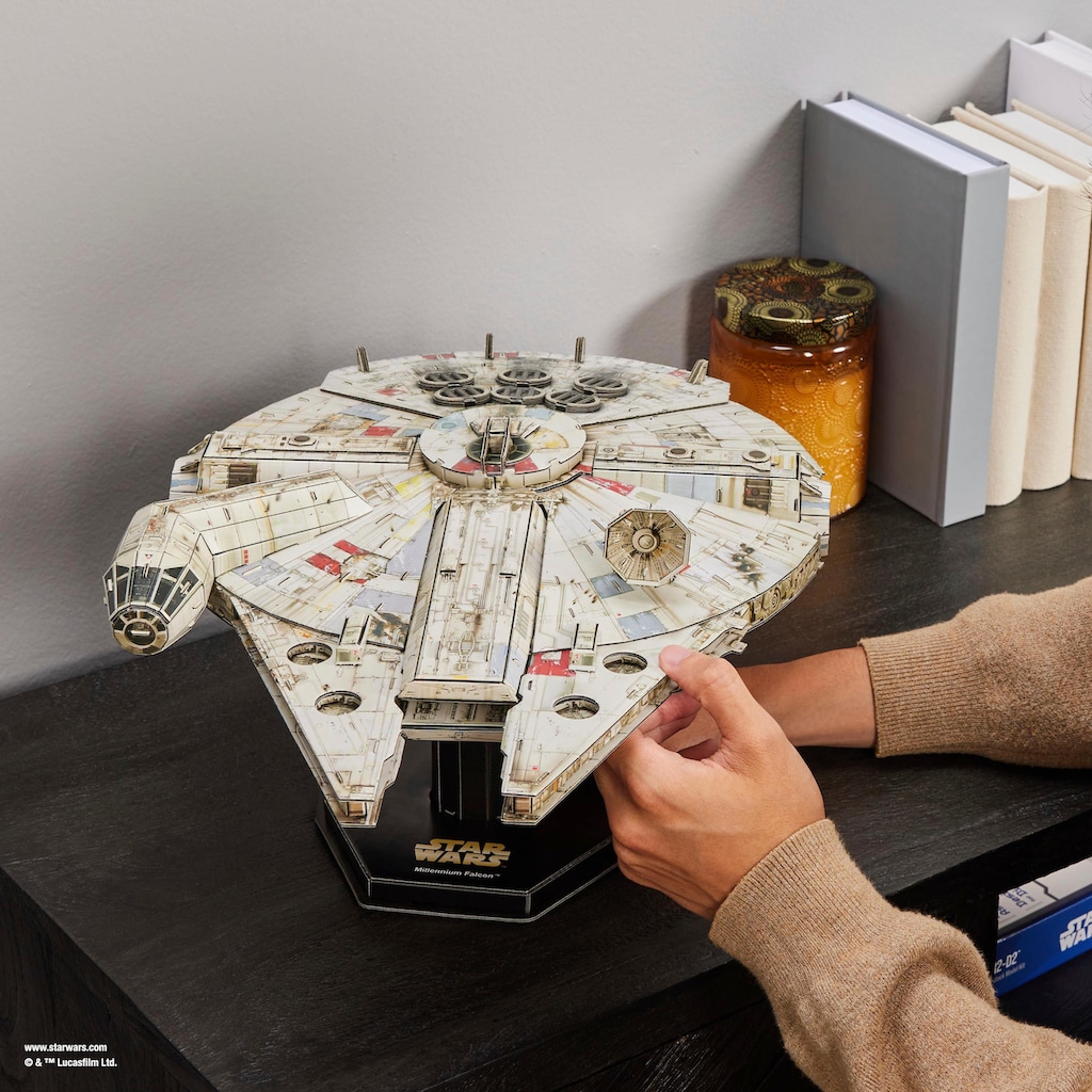 Spin Master 3D-Puzzle »4D Build - Star Wars - Millennium Falcon Raumschiff«