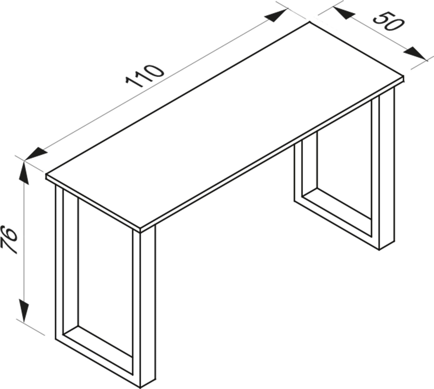 VCM Schreibtisch »Schreibtisch Bürotisch Computertisch 110x50 Lona X« 1 Stk. tlg.