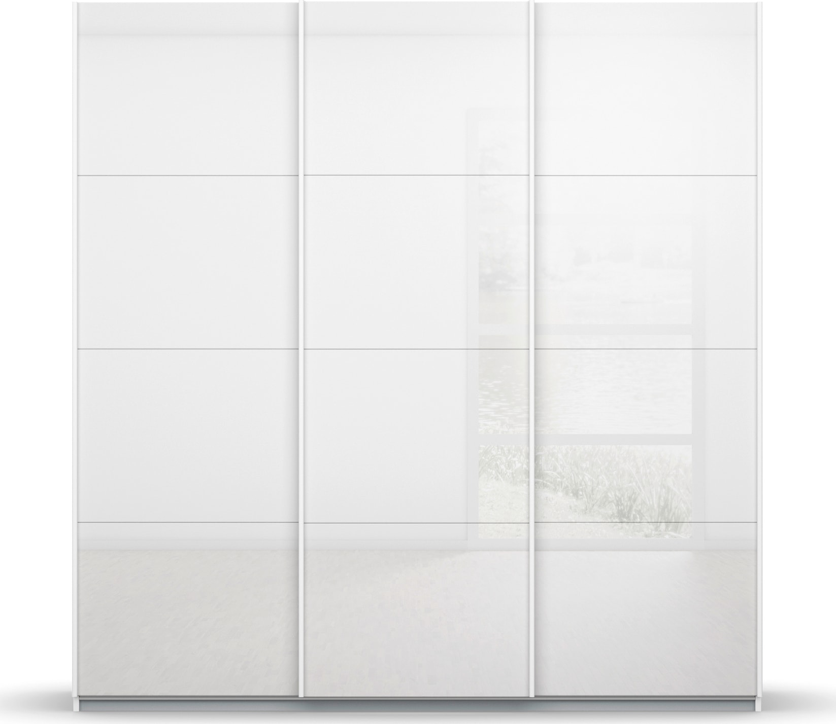 rauch Schwebetürenschrank »Kleiderschrank Schrank Garderobe KOLUNA mit hochwertiger Glasfront« Breiten 203/271/315/360 cm Höhen 210/229 cm,  inkl. 2 Innenschubladen sowie extra Einlegeböden MADE IN GERMANY