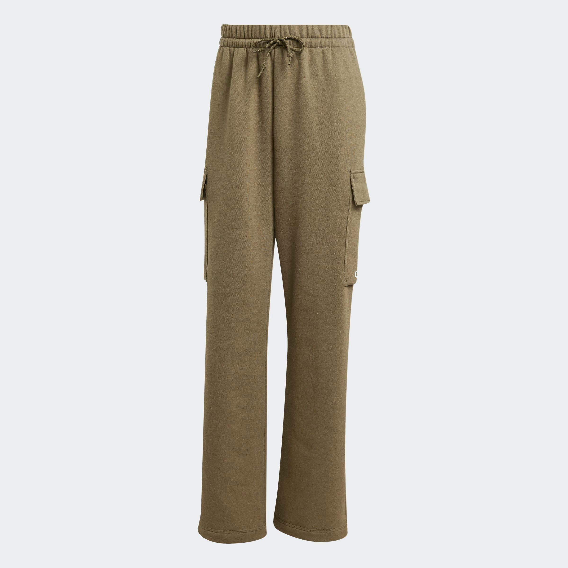 adidas Sportswear Sporthose »W LIN FL CARGO«, (1 tlg.), Cargohose mit flauschiger Innenseite, regulär geschnitten, hoher Bund