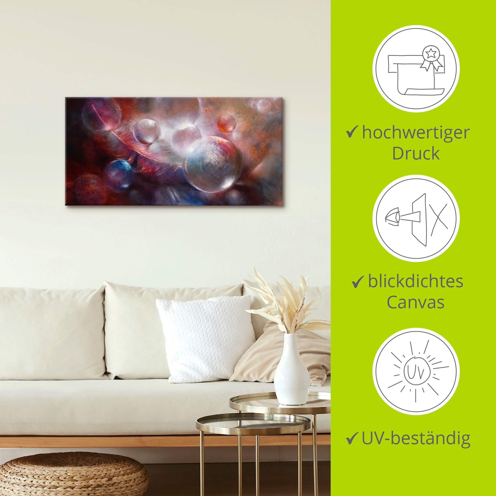 Artland Leinwandbild »Federleicht« Muster 1 Stk. tlg. auf Keilrahmen gespannt