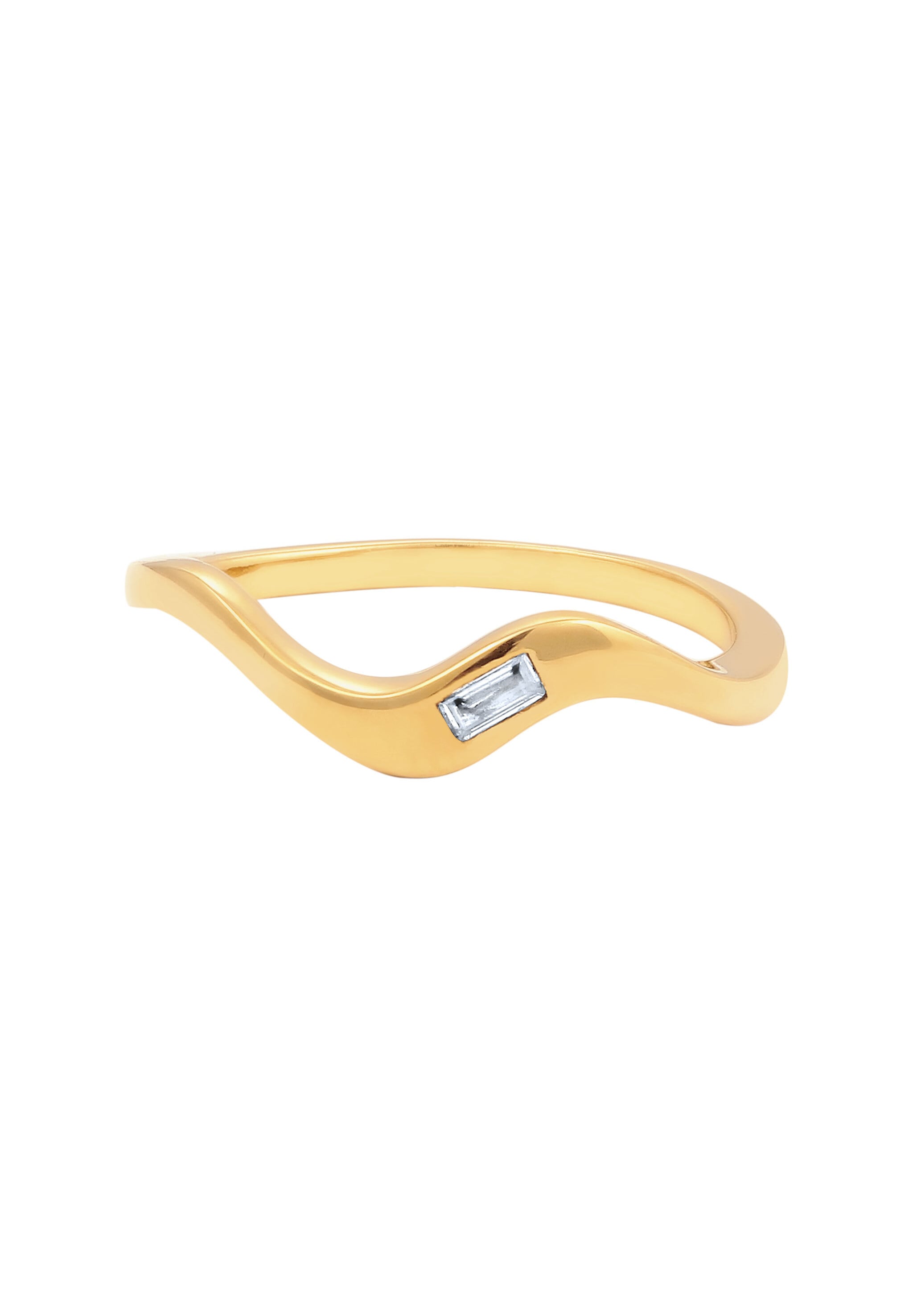 Elli Premium Silberring »Ring Organic Topas Weiß 925 Sterling Silber«